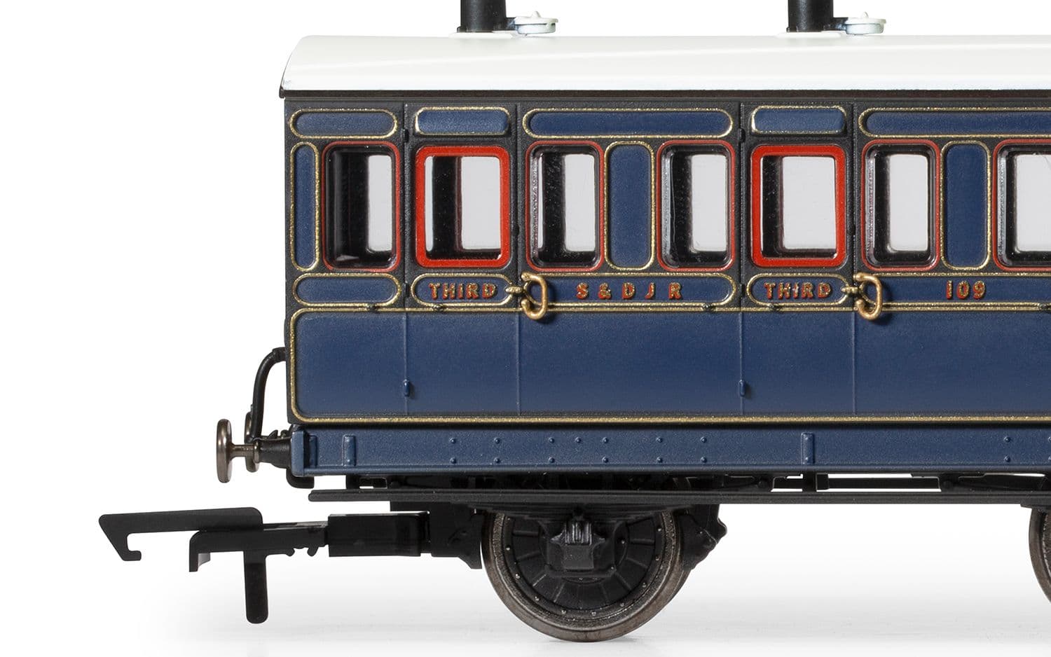 S&amp;DJR, 6 Wheel Coach, 3rd Class, 109 - Era 2