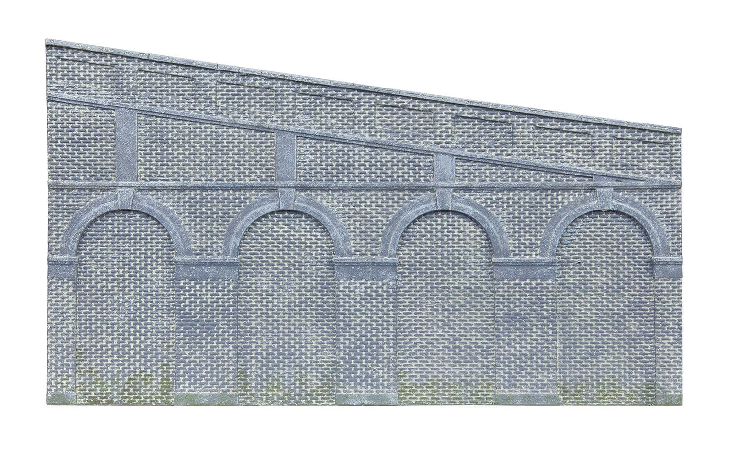 High Stepped Arched Retaining Walls x 2 (Engineers Blue Brick)
