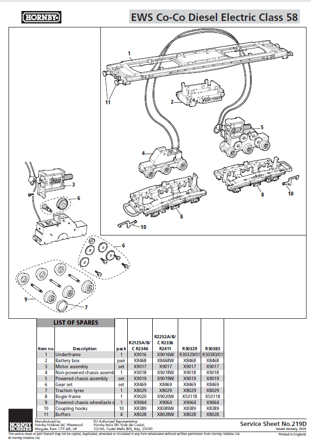 RailRoad Plus: Class 58 - BR - 58020 RailFreight 'Doncaster Works'