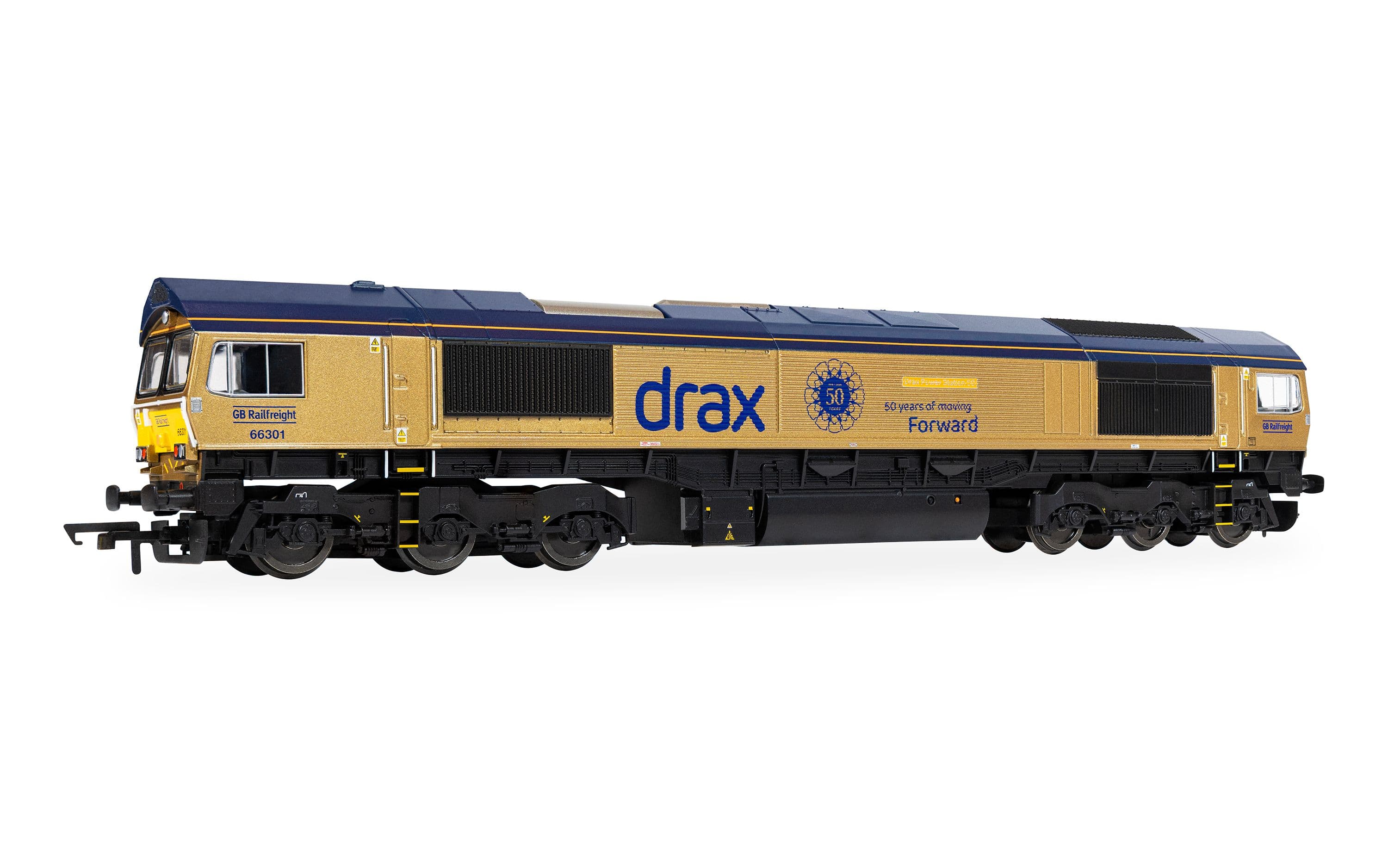 RailRoad: GB Railfreight - Class 66 - 66301 ‘Drax Power Station 50’ - Gold Livery (Drax 50th Anniversary)