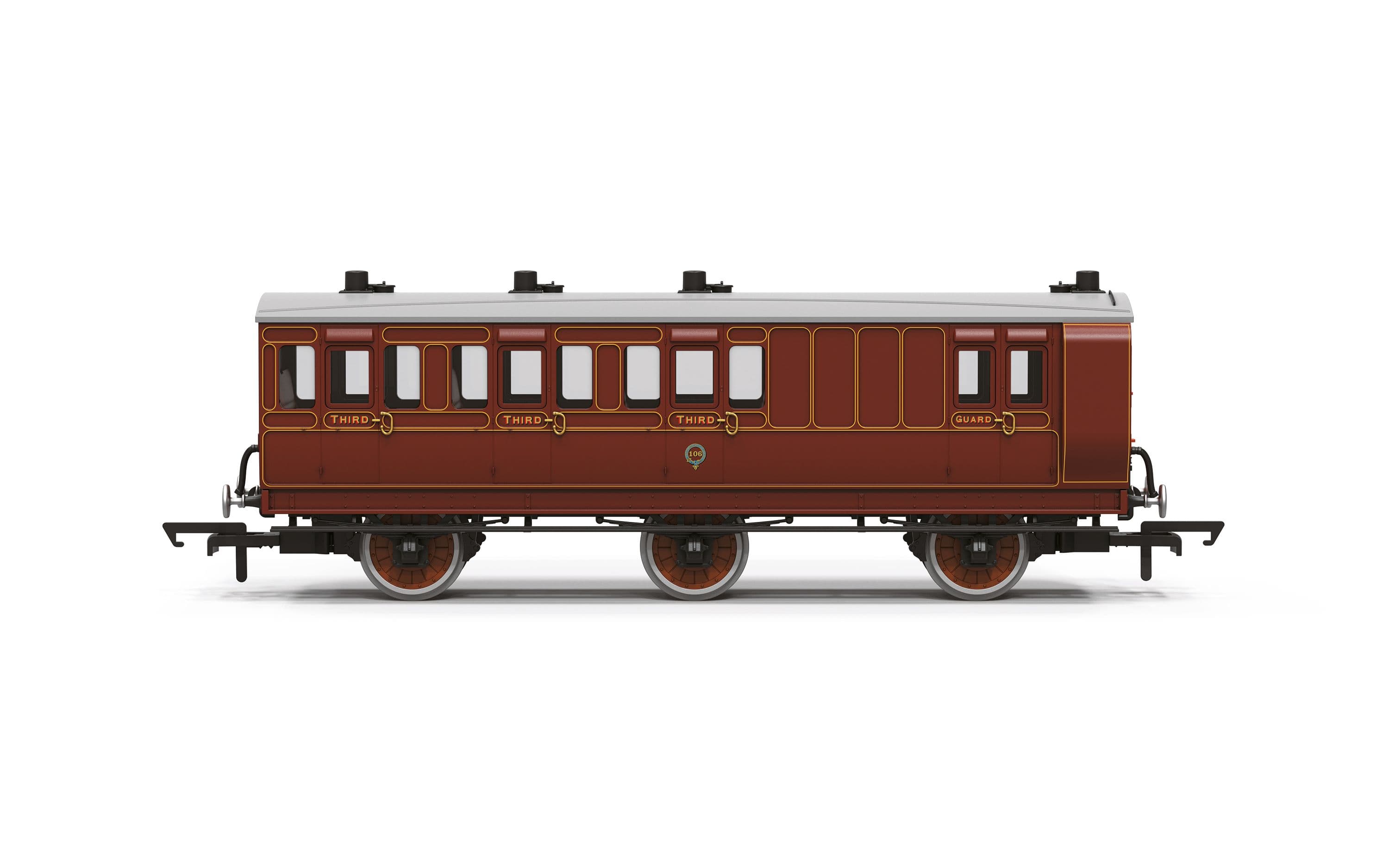 LB&amp;SCR - 6 Wheel - Third Class Brake Coach - 106