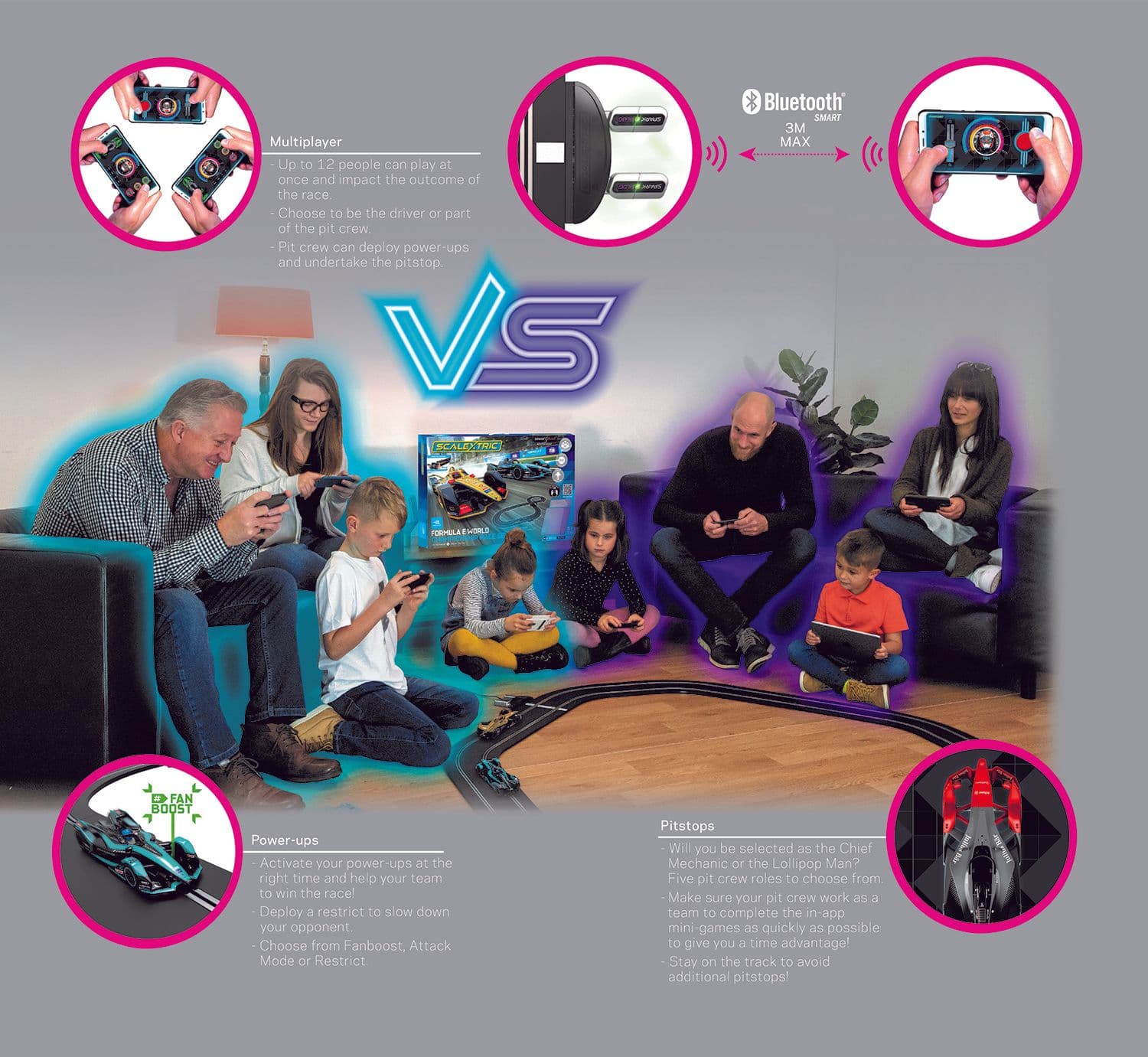 Micro Scalextric Formula E - Battery Powered Race Set WT