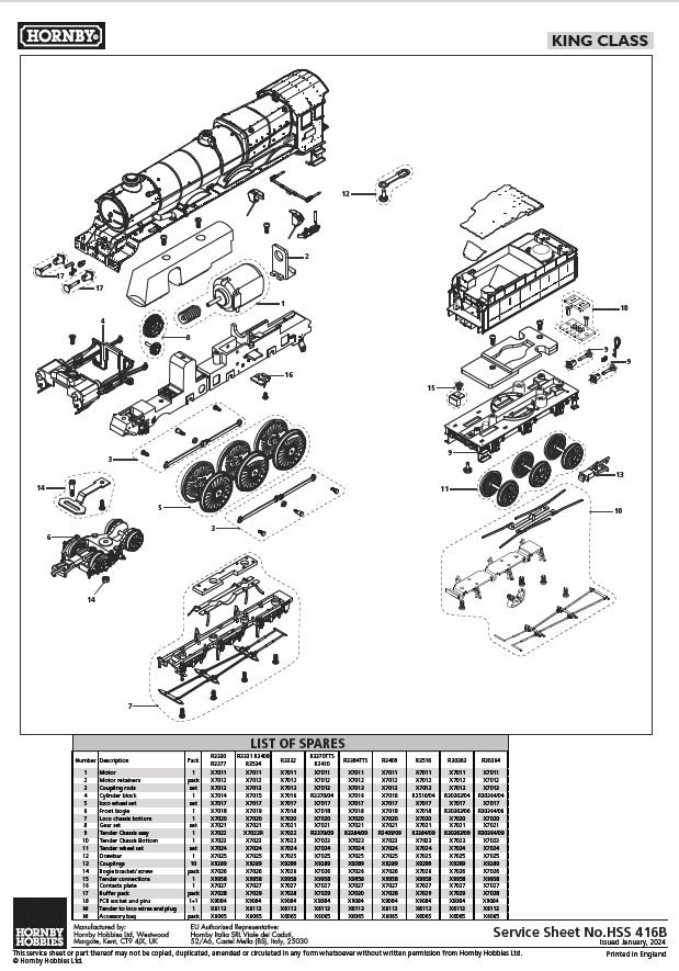 GWR, 6000 King Class, 4-6-0, 6029 'King Stephen' - Era 3