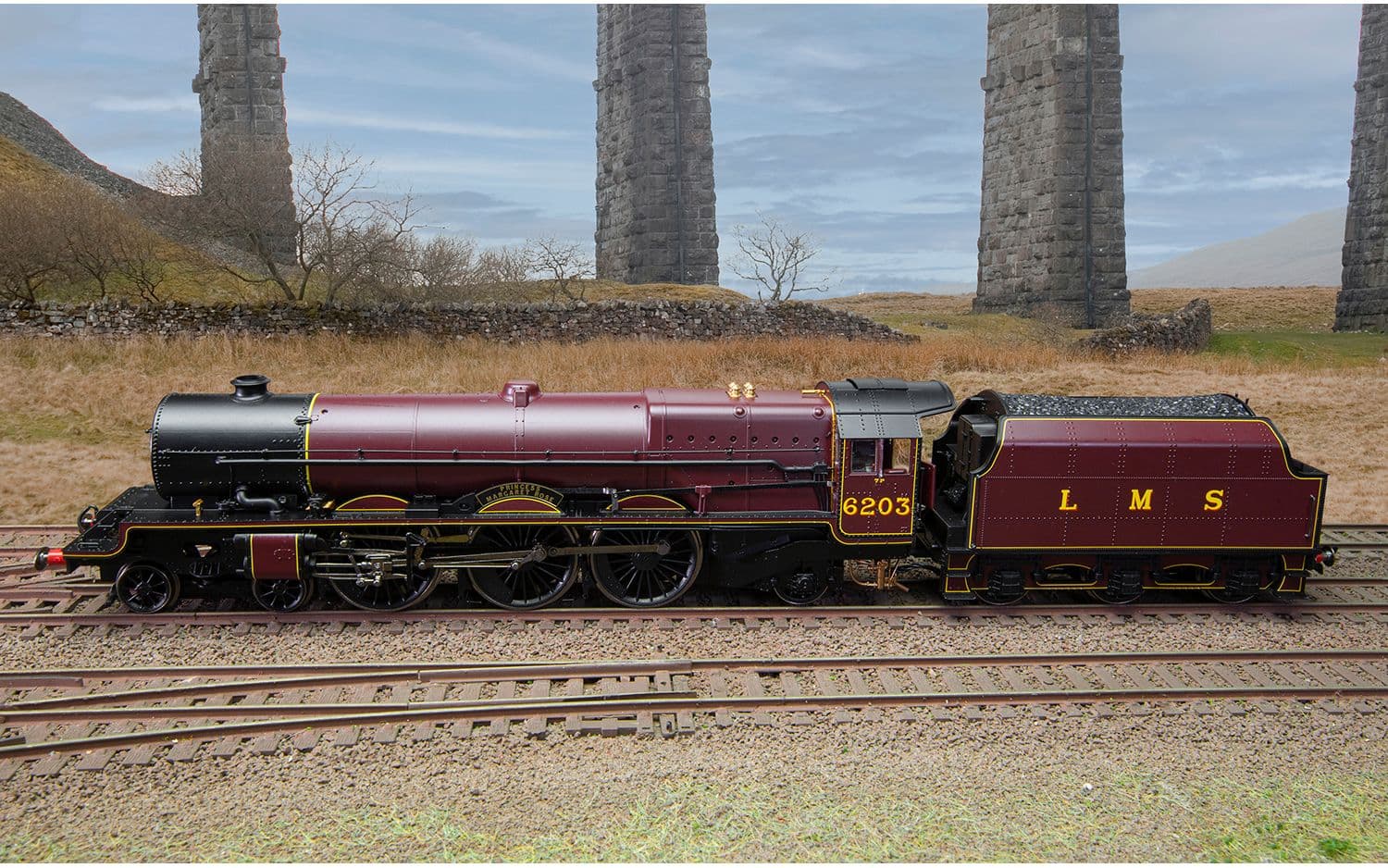 LMS, Princess Royal, 4-6-2, 6203 'Princess Margaret Rose' (with flickering firebox) - Era 3