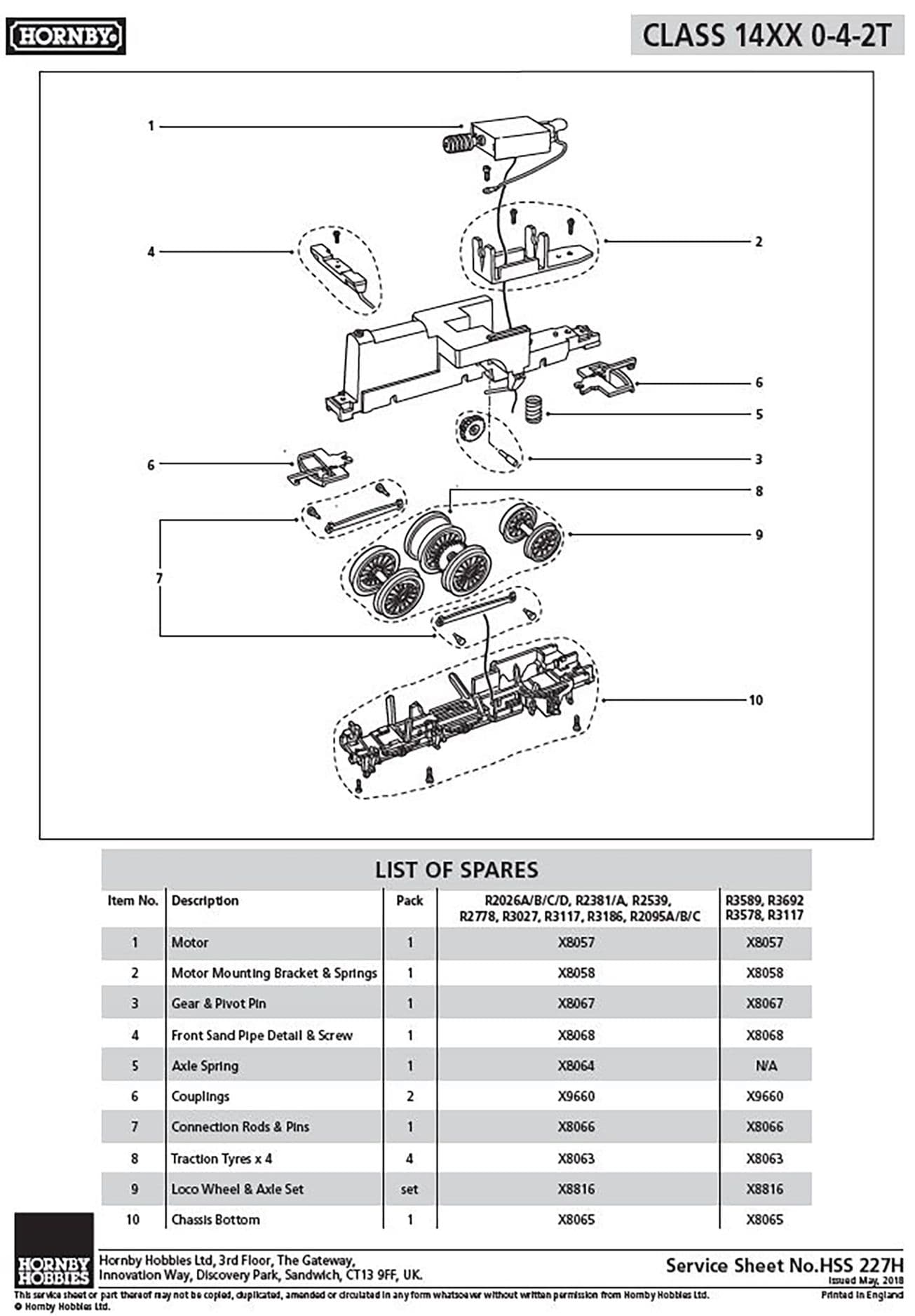 Coupling Rods, CONN RODS &amp; PINS COMP SET R2026
