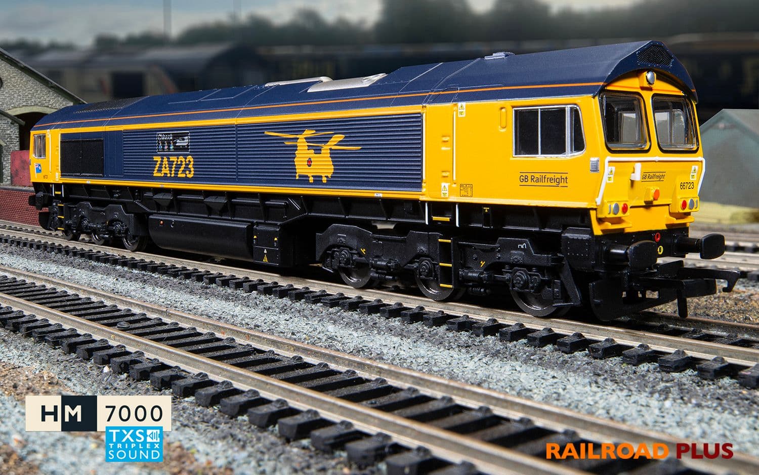 RailRoad Plus: GBRf - Class 66 - 66723 'Chinook' (DCC Sound Fitted)
