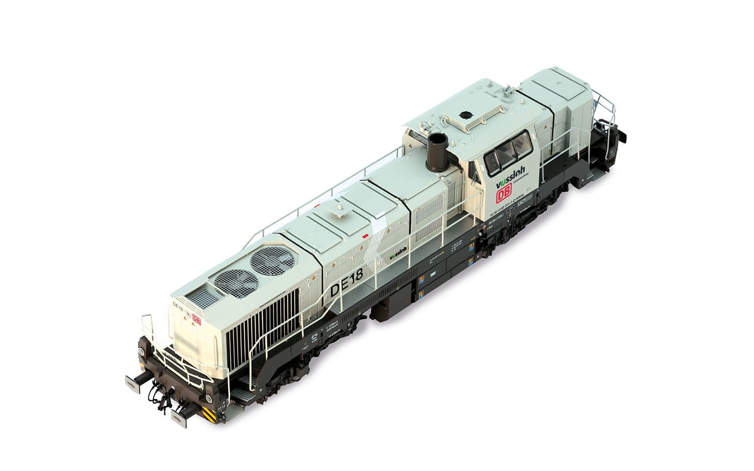 DB/NorthRail, Diesellokomotive Vossloh DE 18 in grauer Lackierung, Ep. VI, mit DCC-Sounddecoder