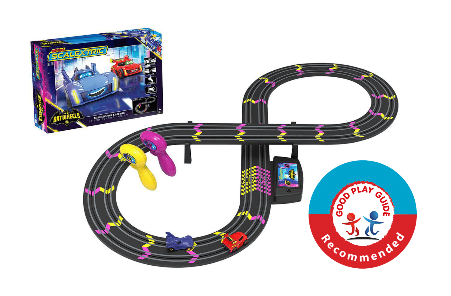My First Scalextric - Batwheels Bam vs Red Bird Race Set (Battery Powered)