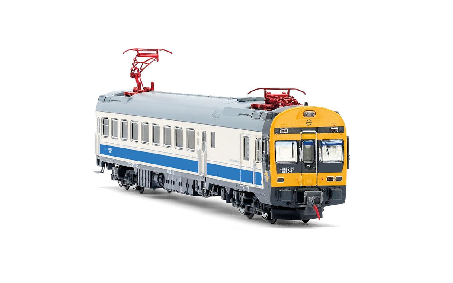 RENFE, coffret de 3 unités EMU classe 444, numéro d'immatriculation 444-011, livrée bleue/blanche, ép. V, avec décodeur sonore