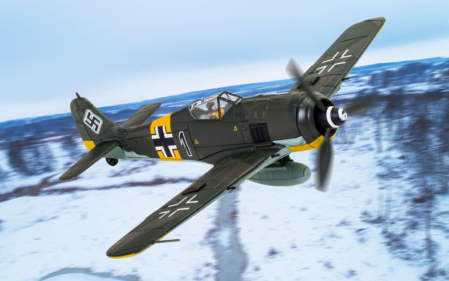 Focke Wulf Fw 190A-8 'Black 1' - 2./JG54. - W.Nr Oberleutnant Otto Kittel