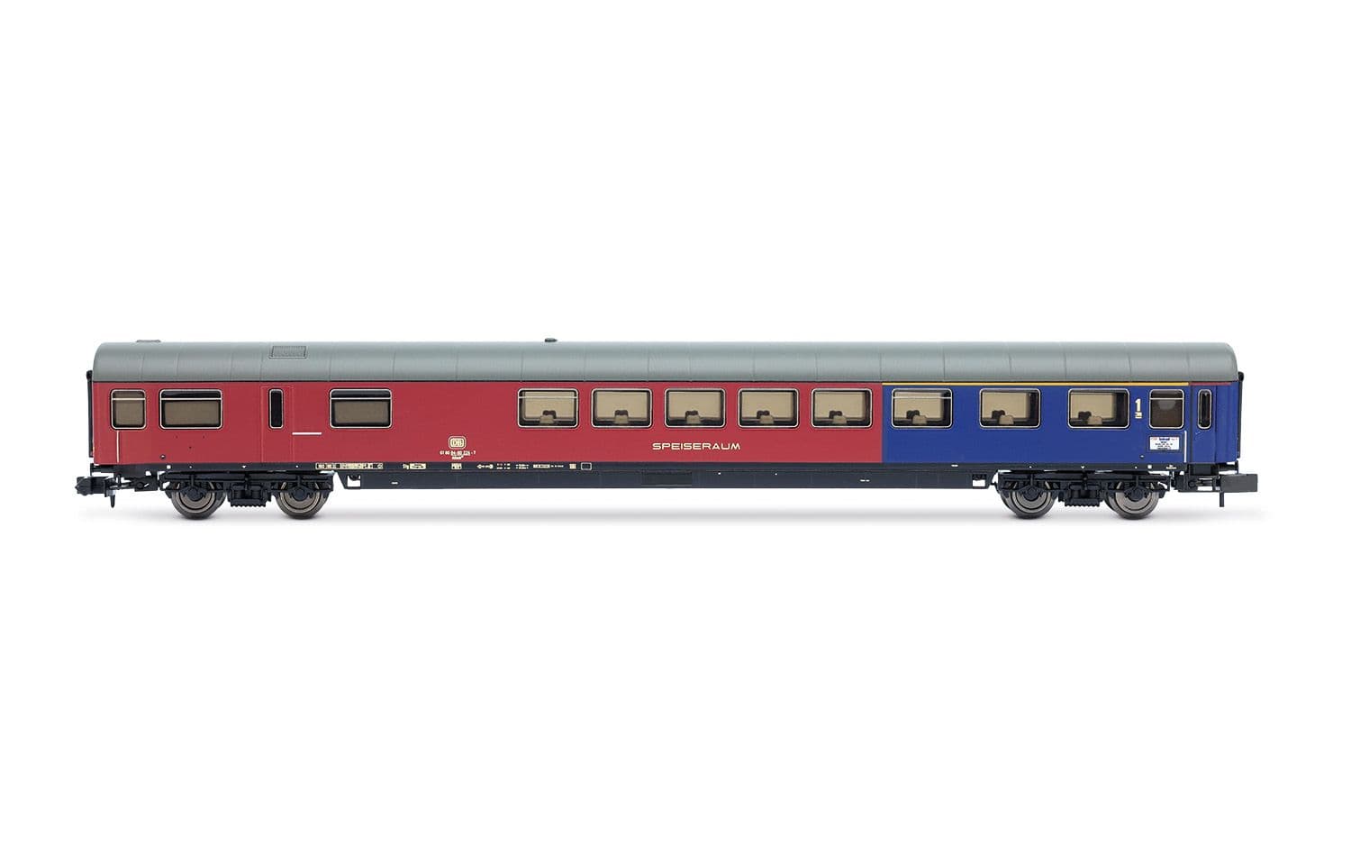 DB, 3-tlg. Set TEE-Wagen „Rembrandt", bestehend aus 1 x Speisewagen ARmh217 + 1 x Apmz122 + 1 x Avmz207, Ep. IV
