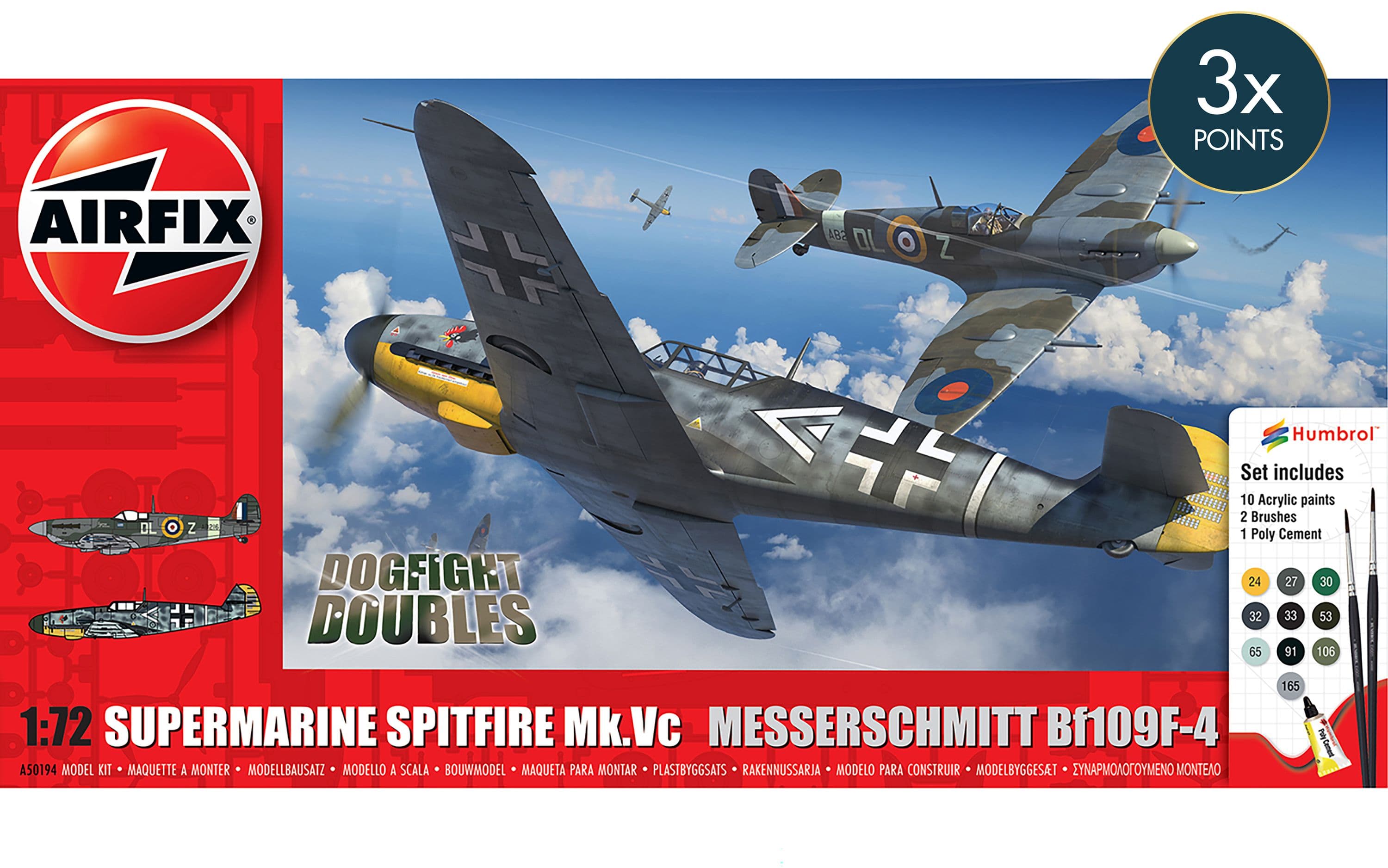 Supermarine Spitfire Mk.Vc vs Bf109F-4 Dogfight Double