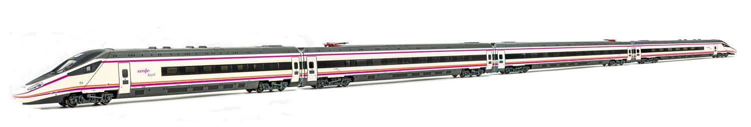 RENFE, set de 4 unidades, automotor eléctrico de alta velocidad S-114, ép. VI, con decoder DCC