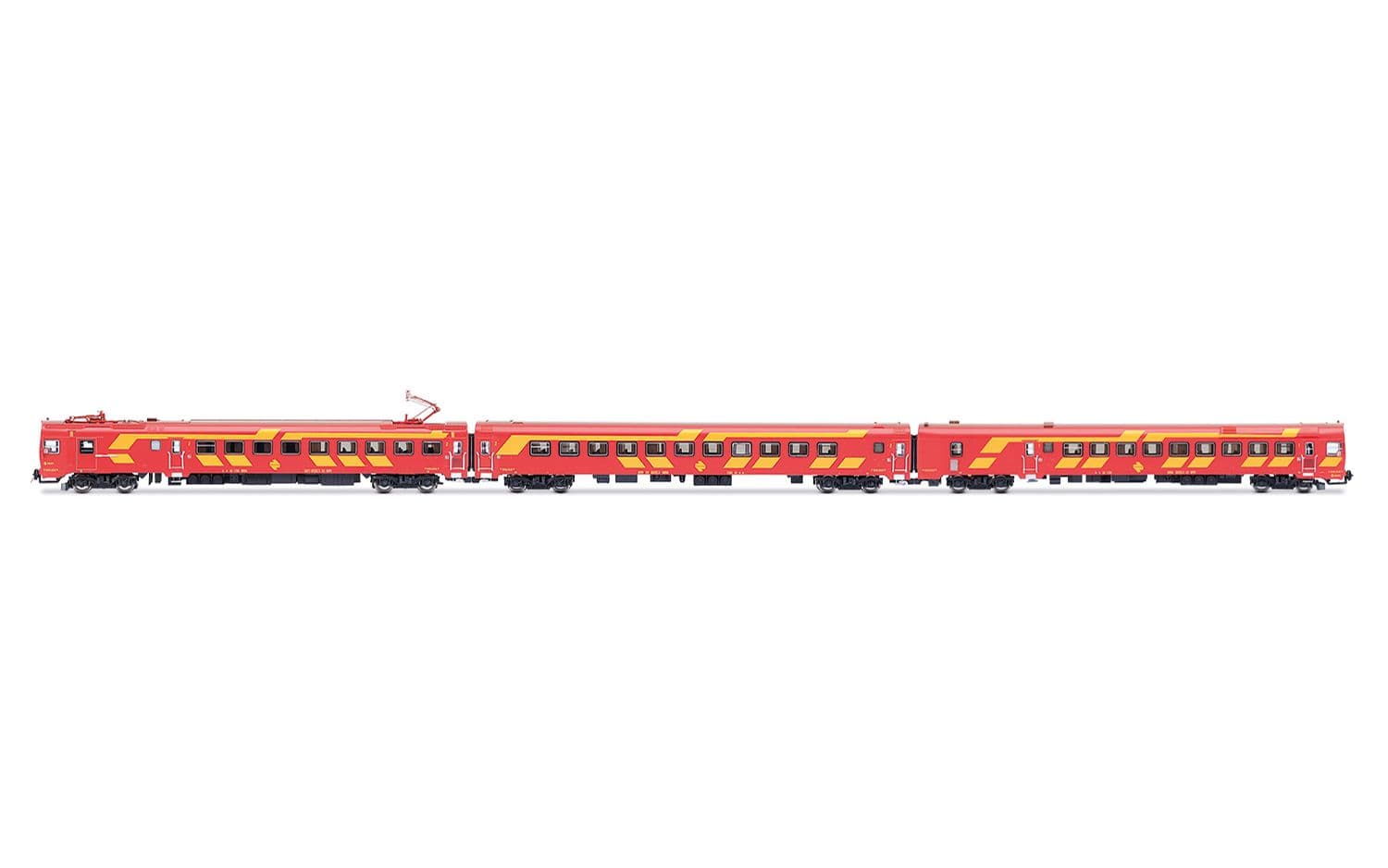 RENFE, elektrischer Triebzug der Reihe 444, Triebzug 444-004 in rot-gelber Farbgebung, Ep. IV, mit DCC-Decoder
