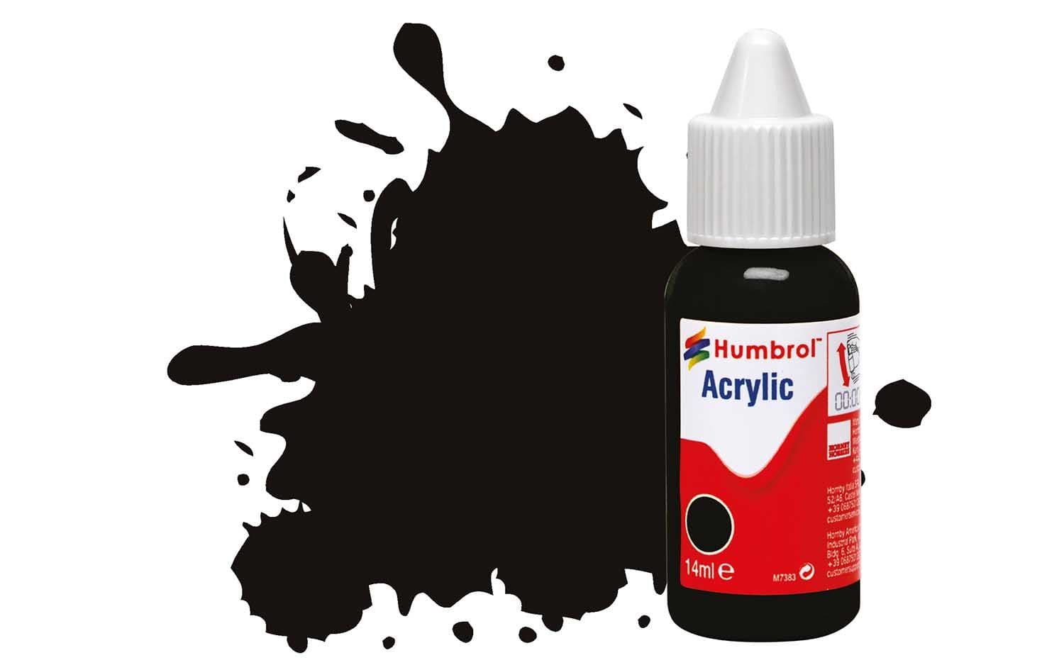 Acrylic Paint: 85 - Black - Satin - (14ml)