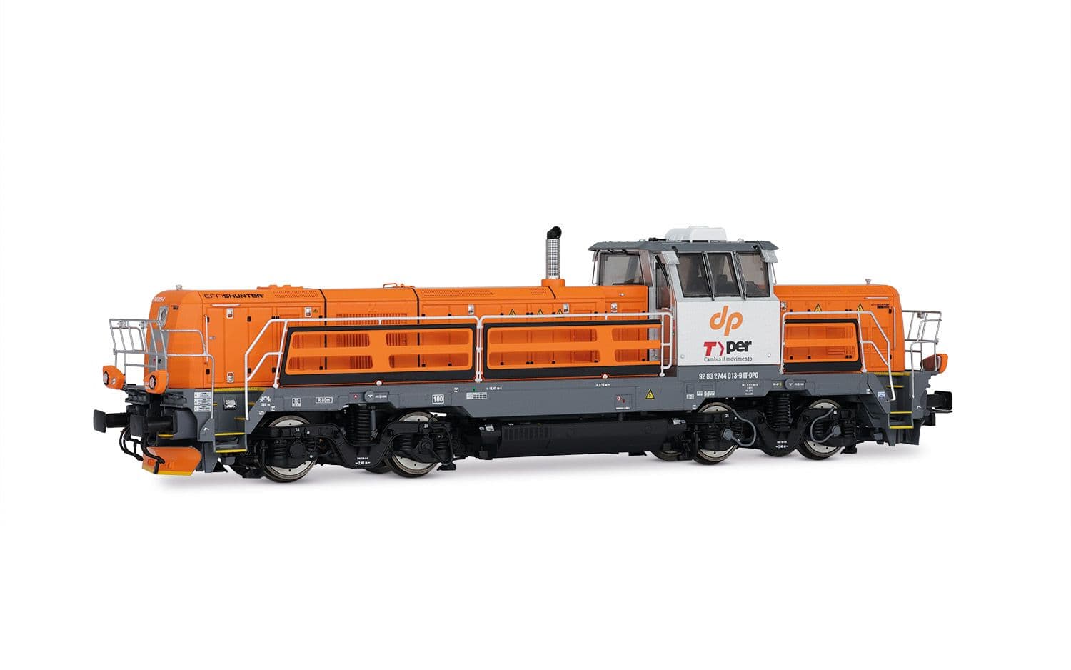 Dinazzano Po / TPER, diesel locomotive Effishunter 1000, orange/light grey, ep. VI