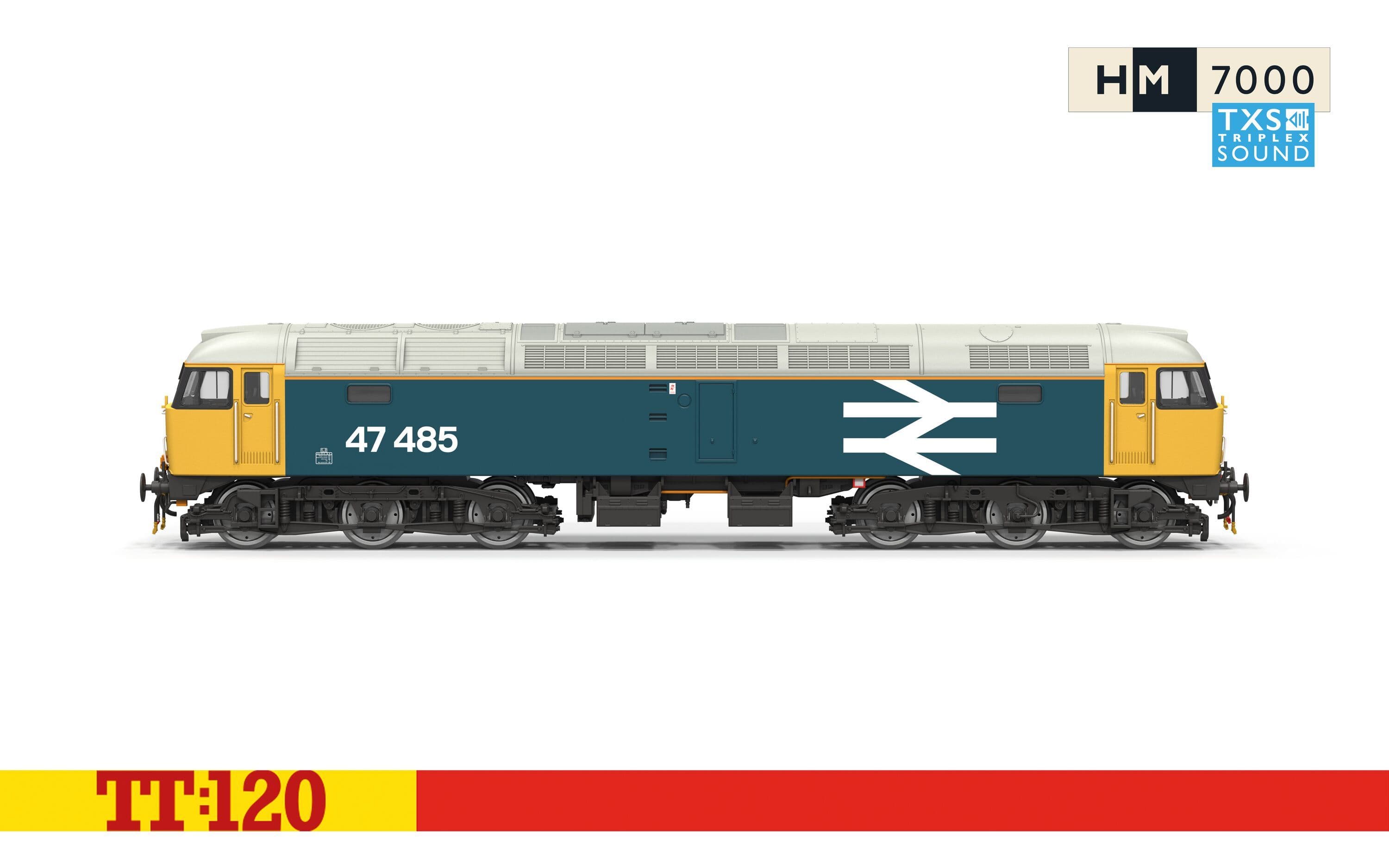 BR - Large Logo Blue - Class 47 - 47485 (DCC Sound Fitted)