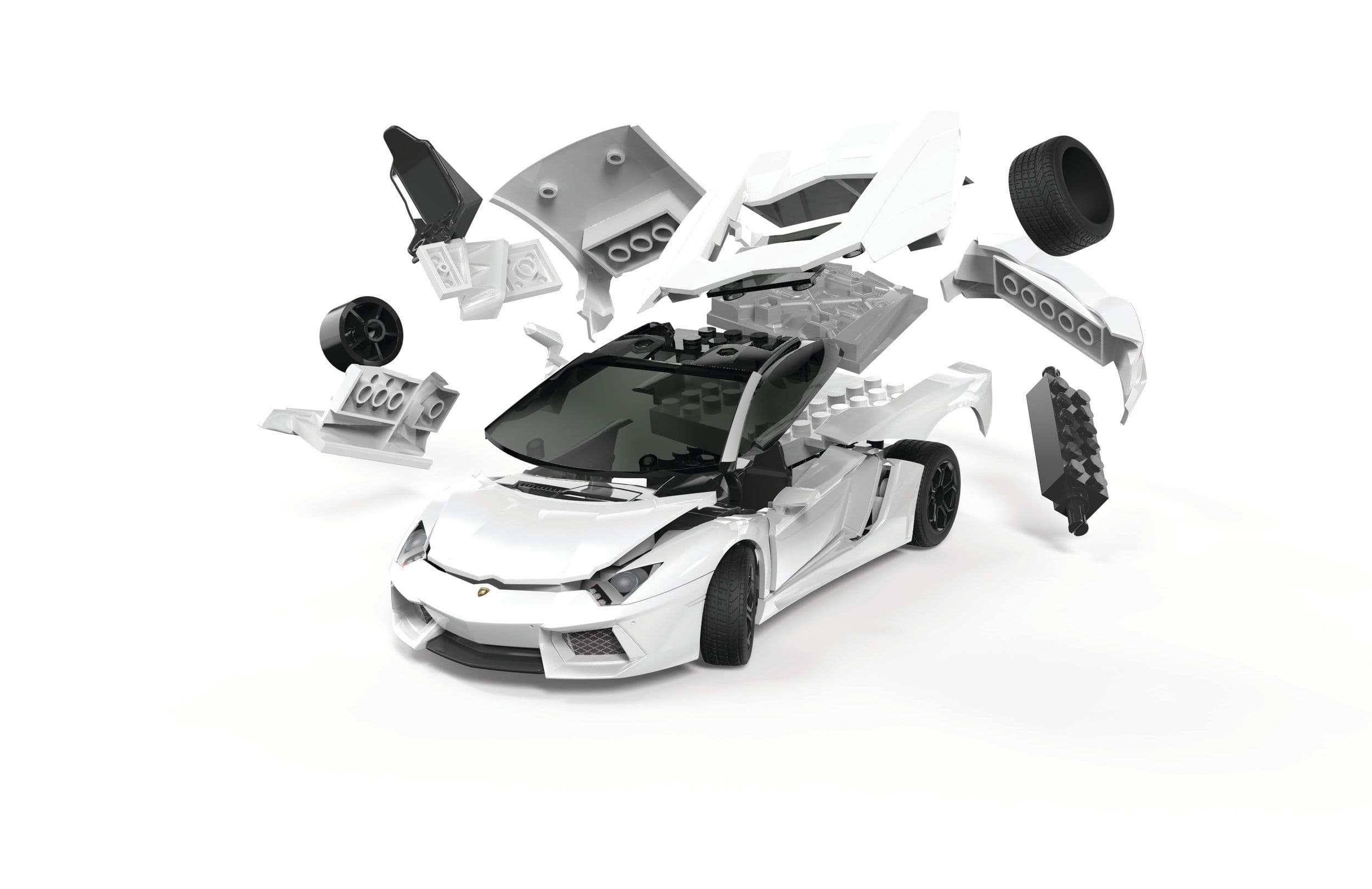 QUICKBUILD Lamborghini Aventador white