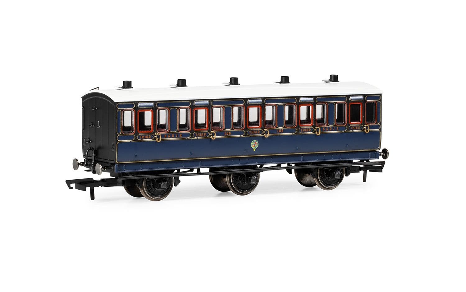 S&amp;DJR, 6 Wheel Coach, 3rd Class, 109 - Era 2