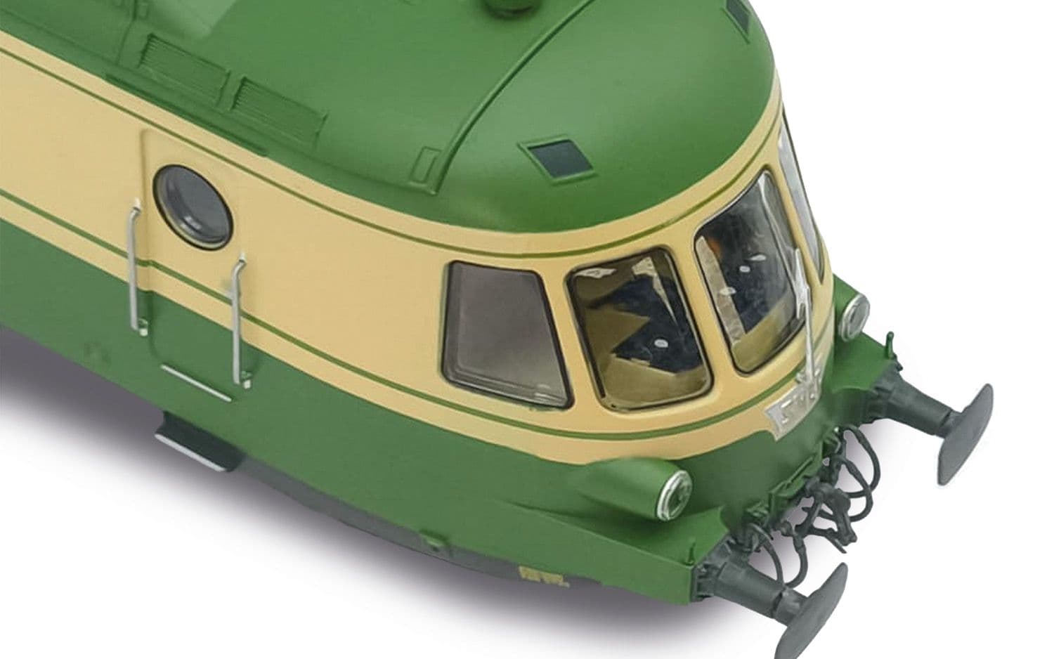 SNCF, diesel railcar RGP I with trailer, green/beige livery, ep. IV