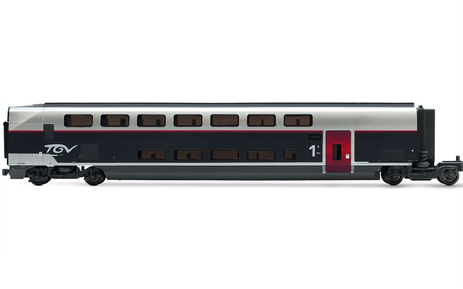 TGV Duplex Carmillon, 4-unit pack with loco, dummy loco and 2 end coaches, ep. VI, with DCC sound decoder