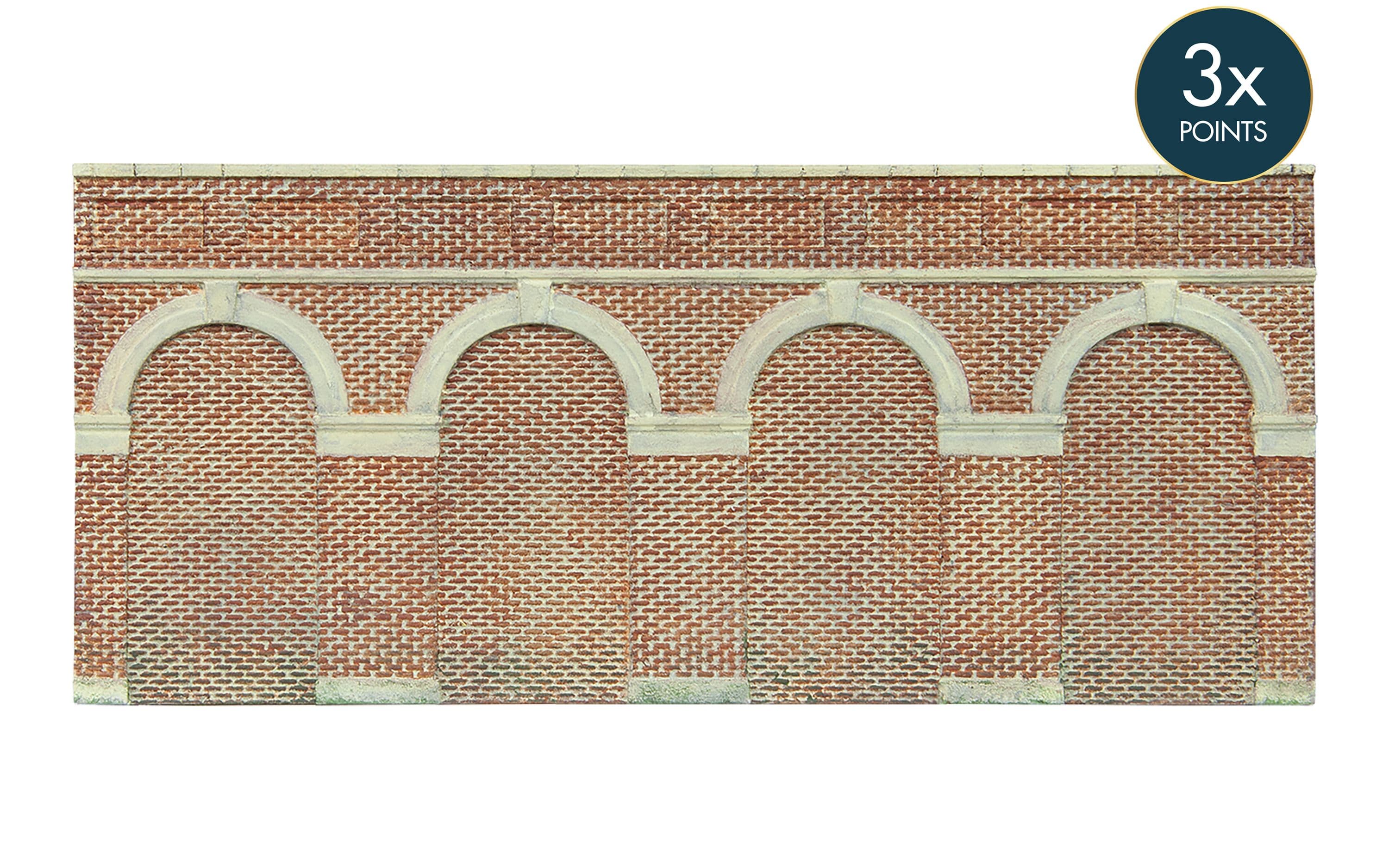 Mid Level Arched Retaining Walls x2 (Red Brick)