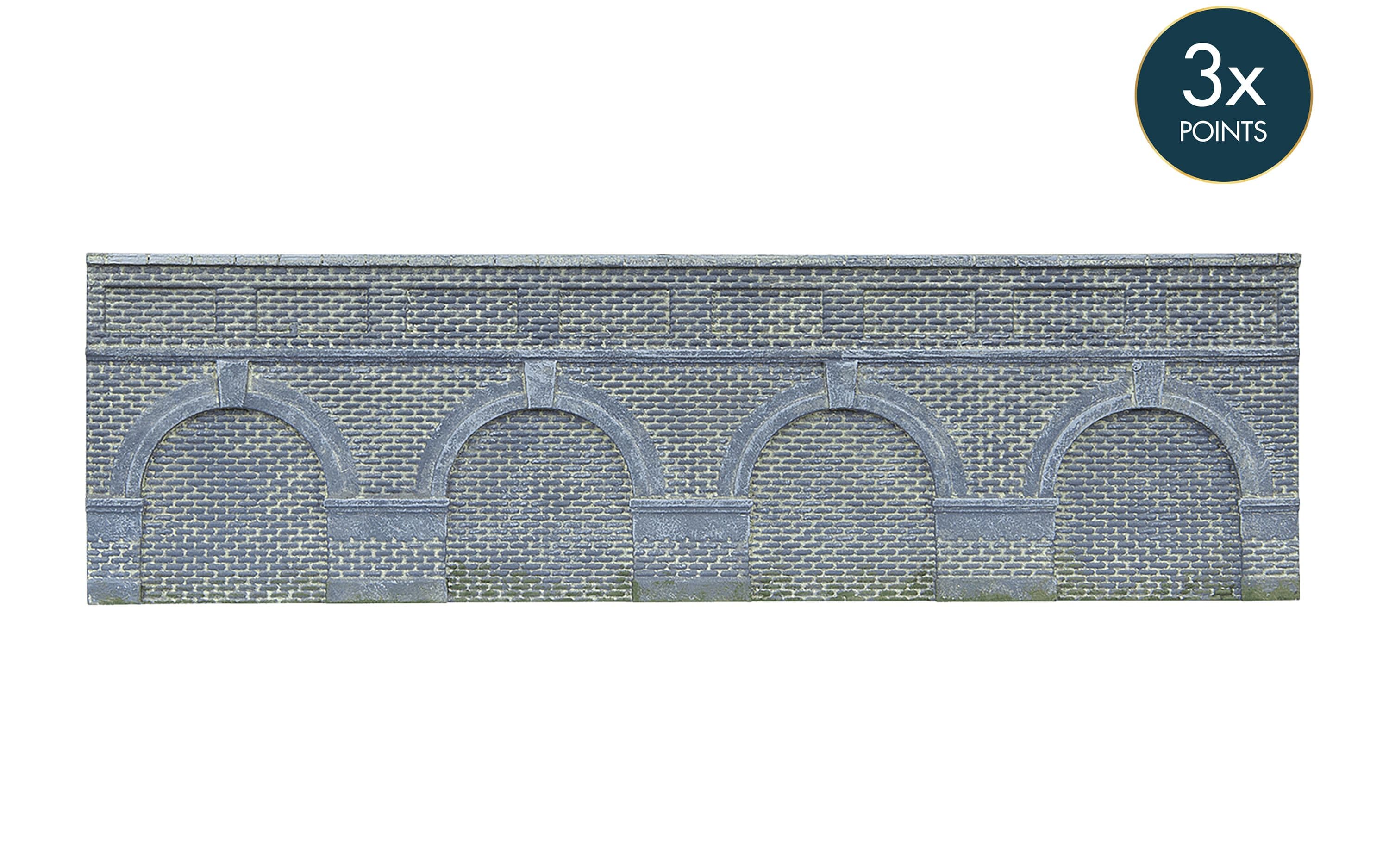 Low Level Arched Retaining Walls x2 (Engineers Blue Brick)