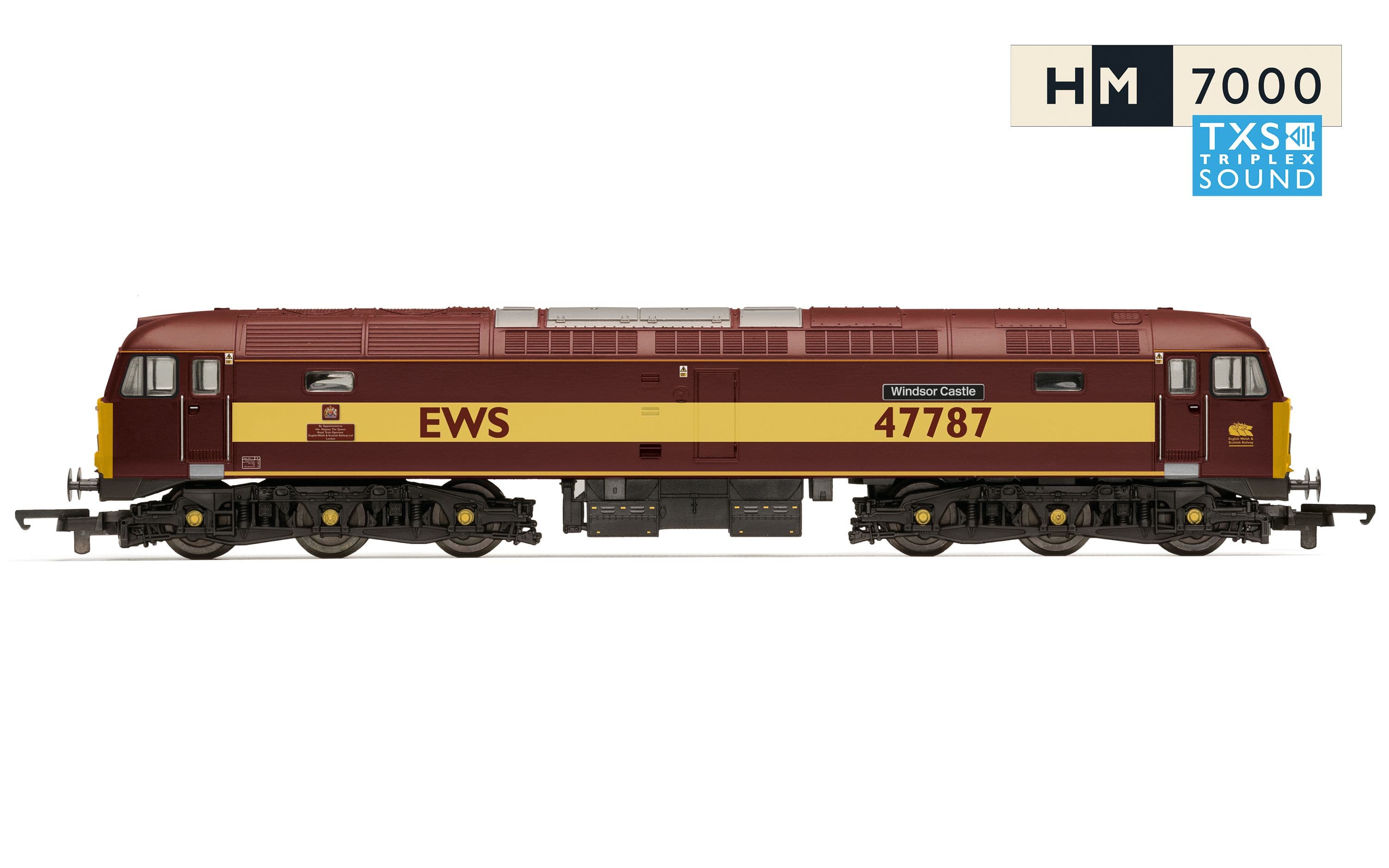 RailRoad: EWS - Class 47 - 'Windsor Castle' 47787 (DCC Sound Fitted)