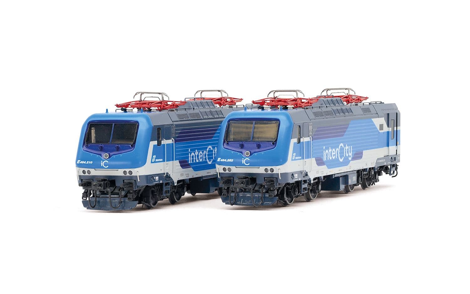 FS Trenitalia, 2-unit motorised pack of E.464, new Intercity livery, blue/light grey
