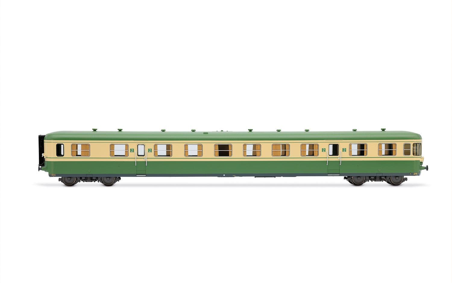 SNCF, diesel railcar RGP I with trailer, green/beige livery, ep. IV
