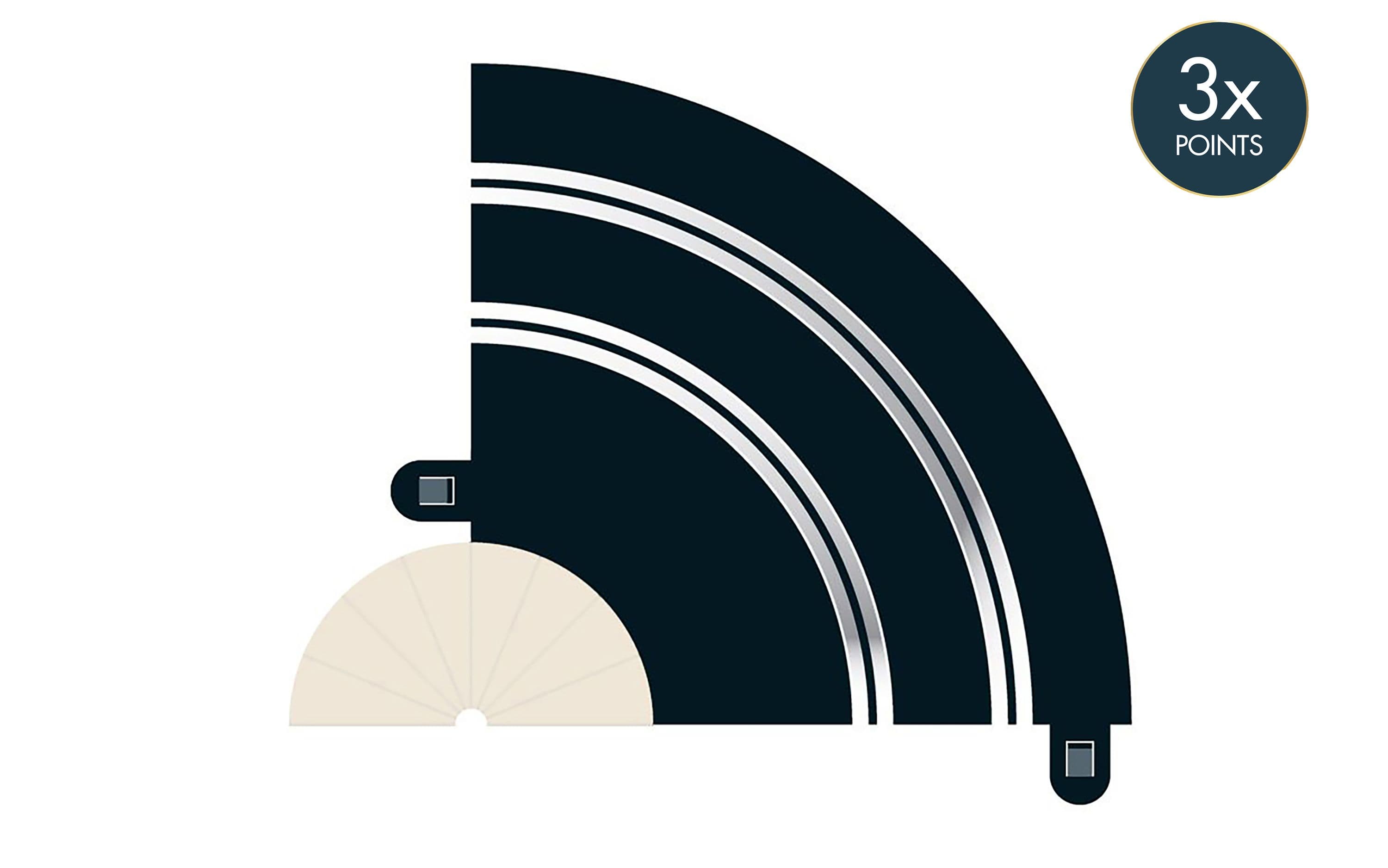 Radius 1 Hairpin Curve 90¬∞ x 2