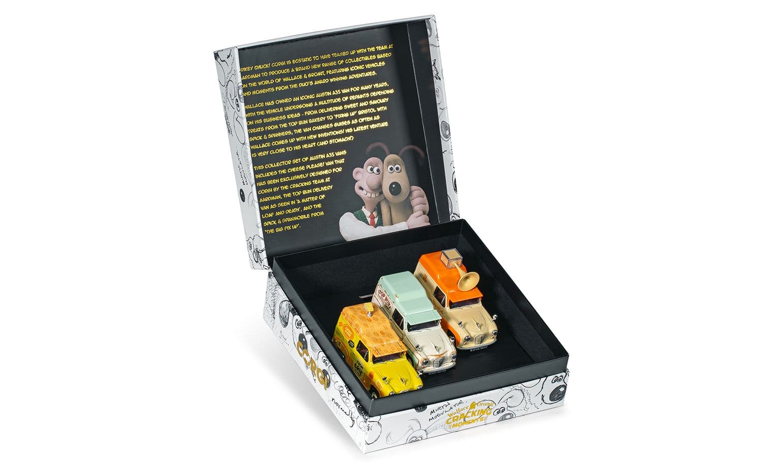 Wallace &amp; Gromit Austin A35 Van Collection - Cheese Please!, Top Bun, Spick &amp; Spanmobile