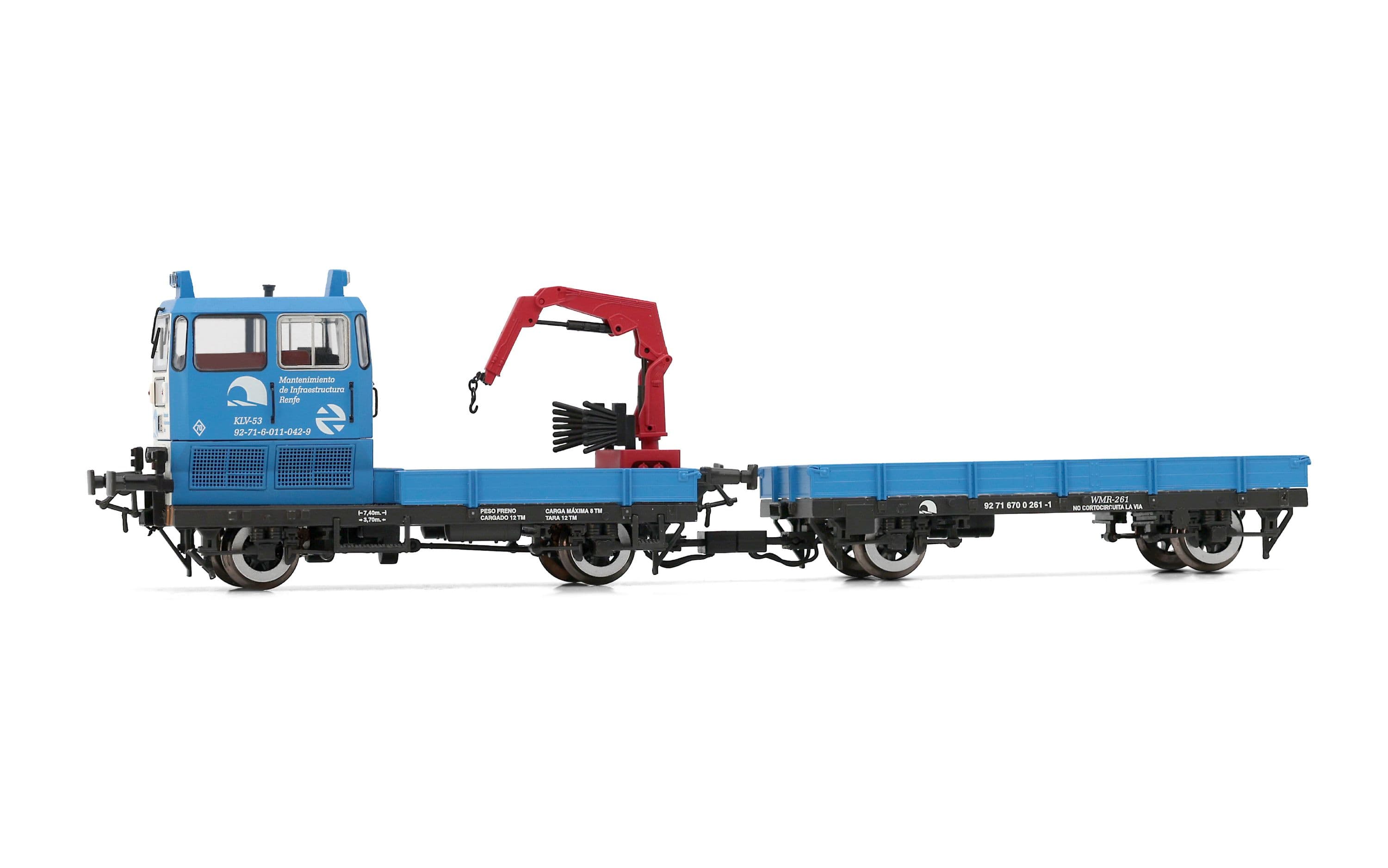 RENFE, maintenance vehicle KLV 53, "MIT", blue livery, ep. V, with DCC decoder