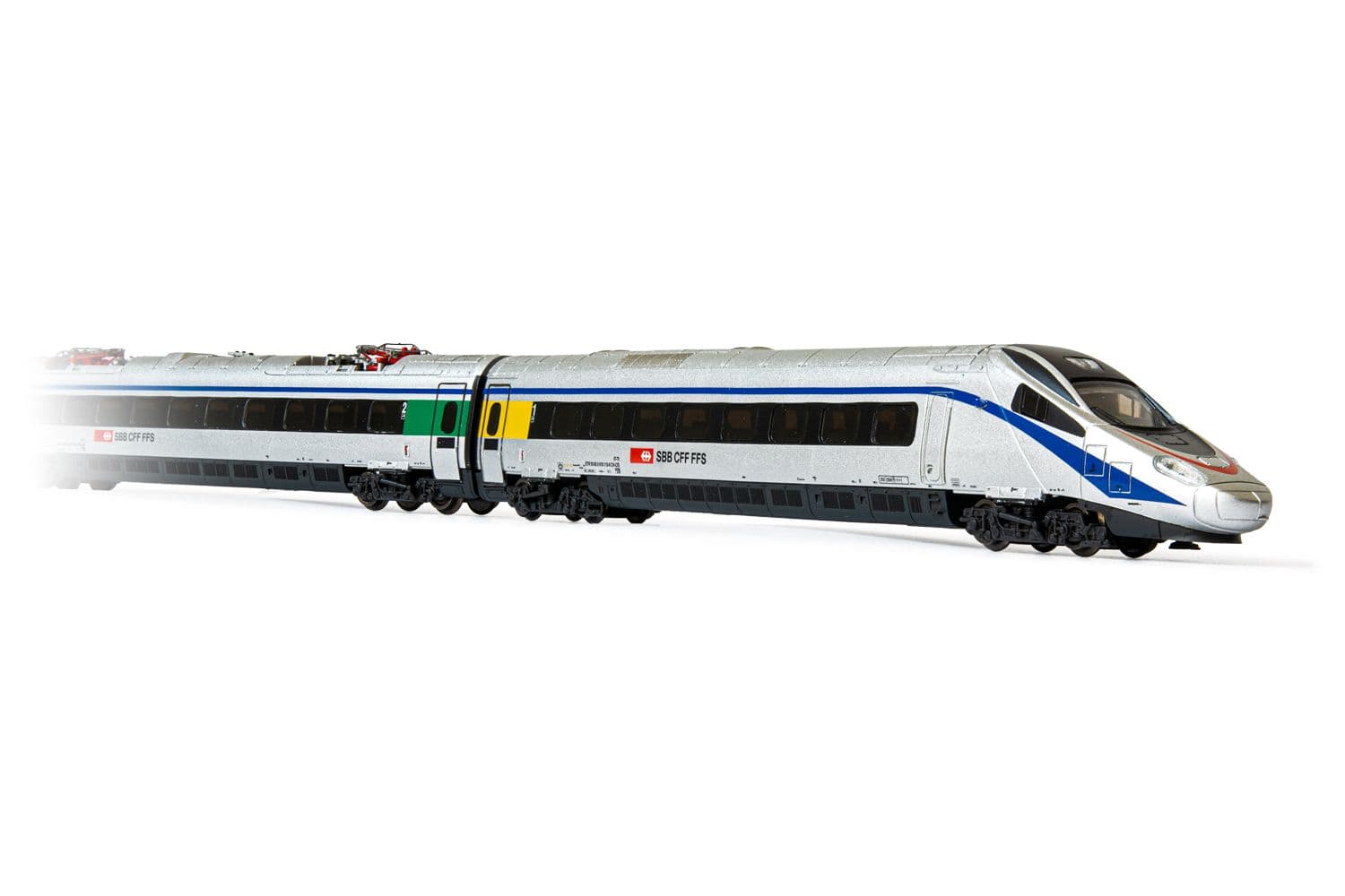 SBB, 4-unit base set EMU class ETR 610, ”Cisalpino”-livery, period VI