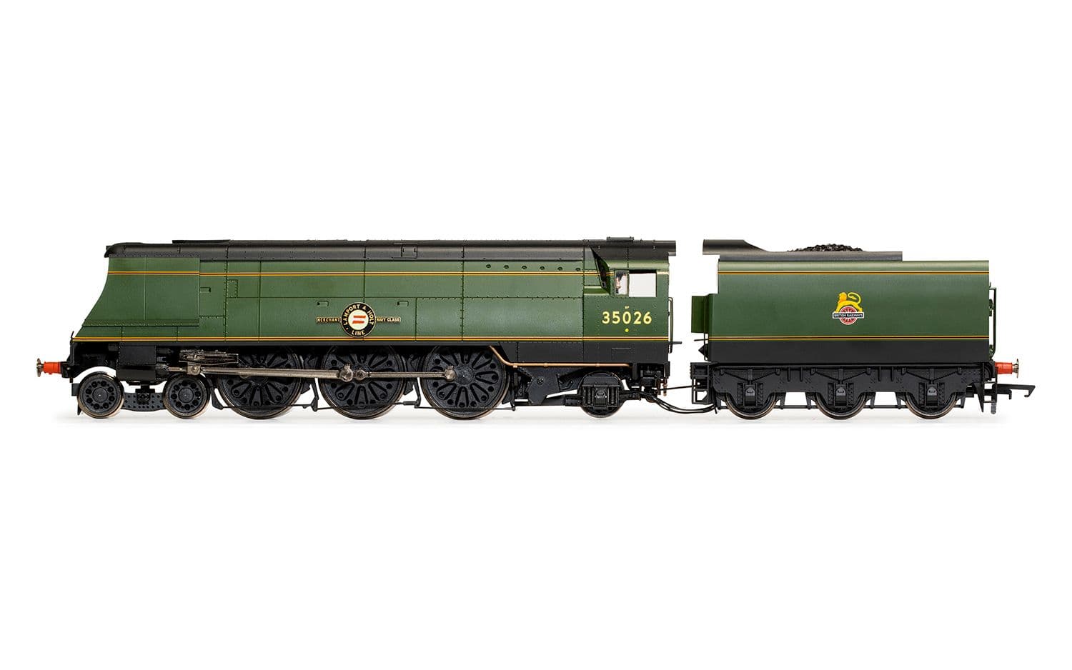 Hornby Dublo: BR, Merchant Navy Class, 4-6-2, 35026 'Lamport &amp; Holt' - Era 4
