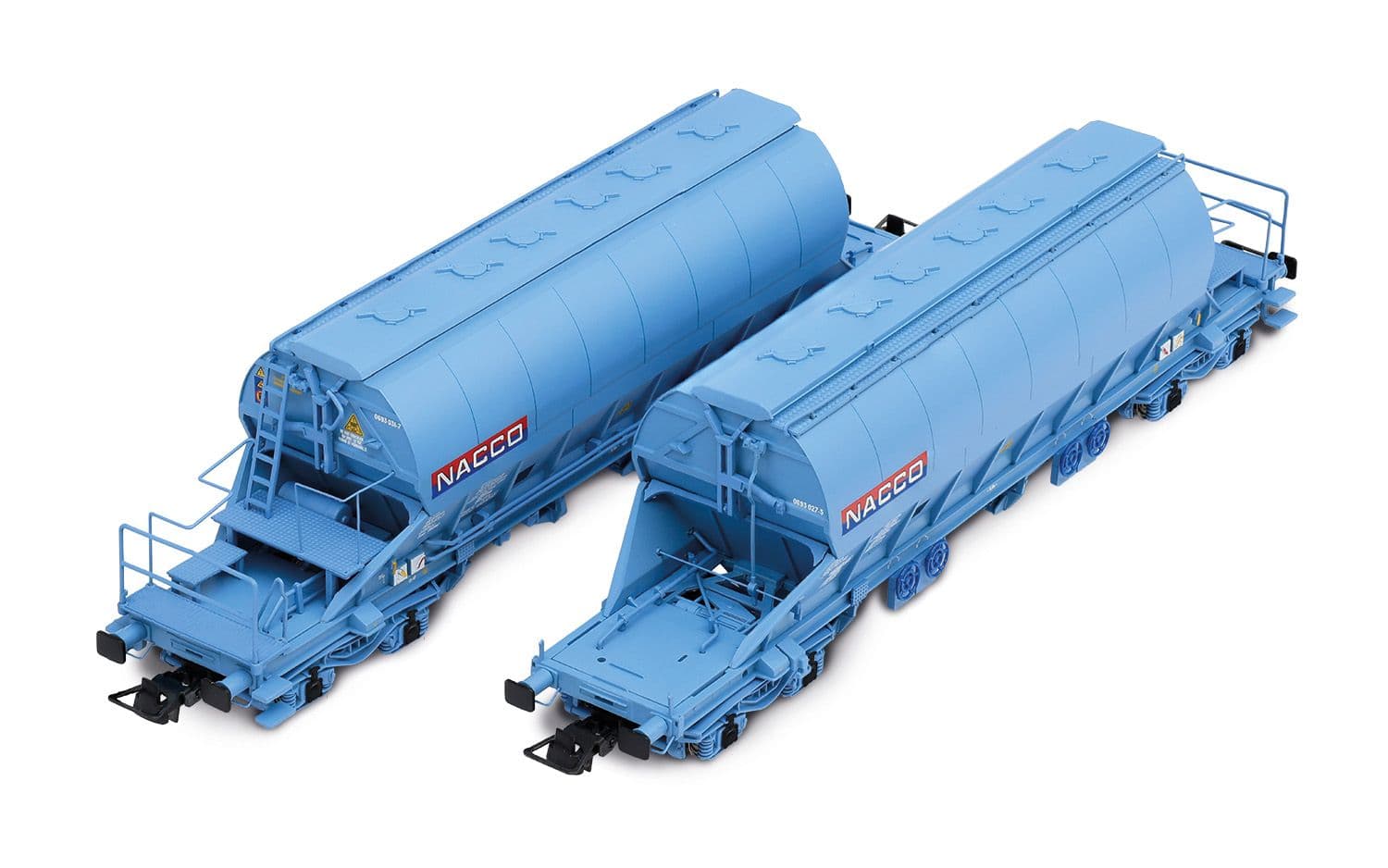 NACCO, 2-unit set of 4-axle hopper wagons Taoos, light blue livery, ep. VI