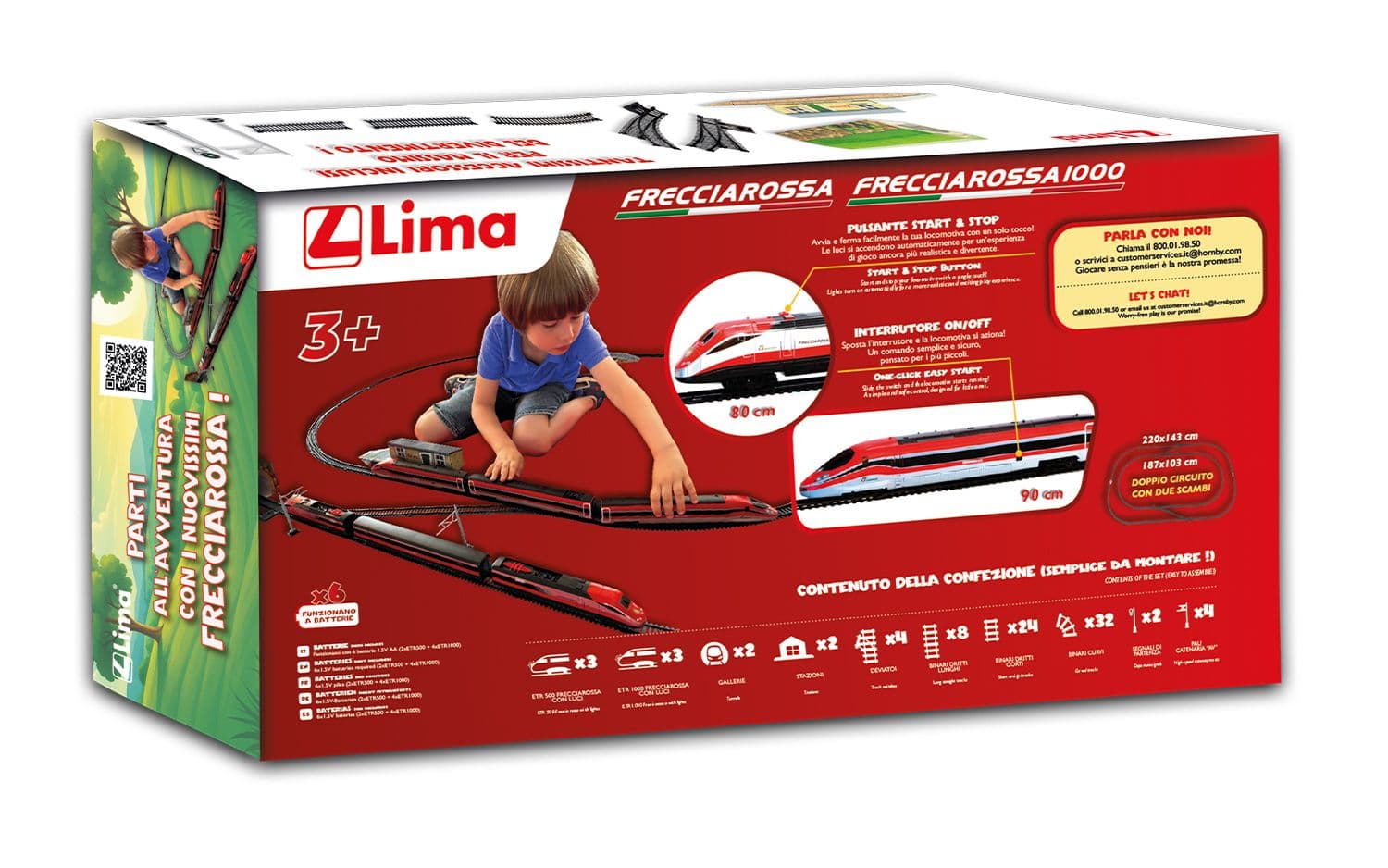 Lima Double Frecciarossa Set with Double Switch for Young Enthusiasts