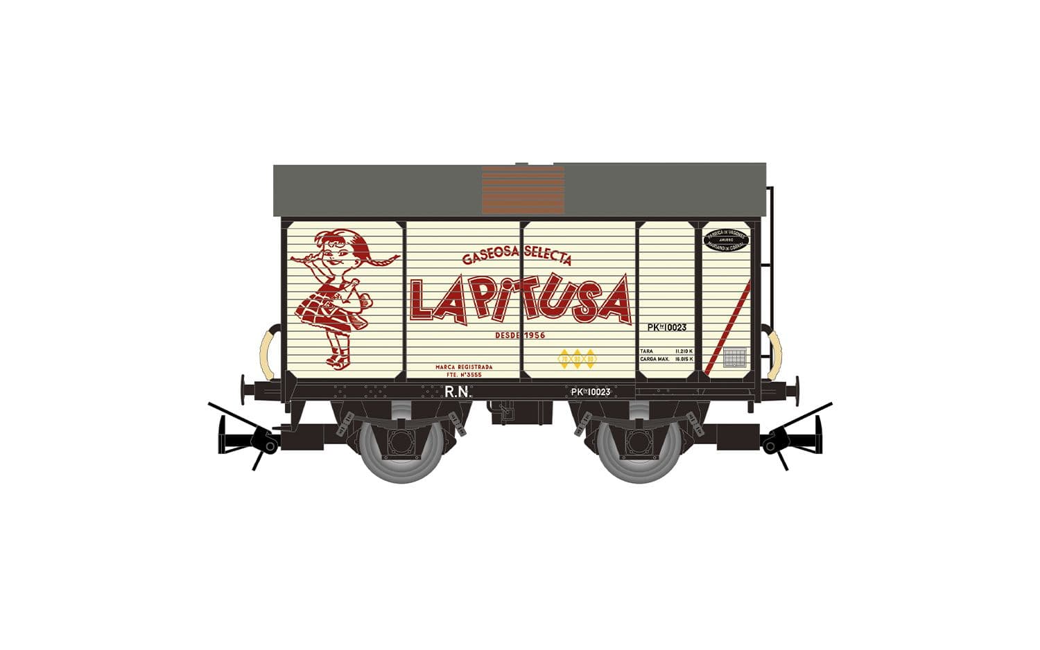 R.N., 2-axle J wagon, "La Pitusa" livery