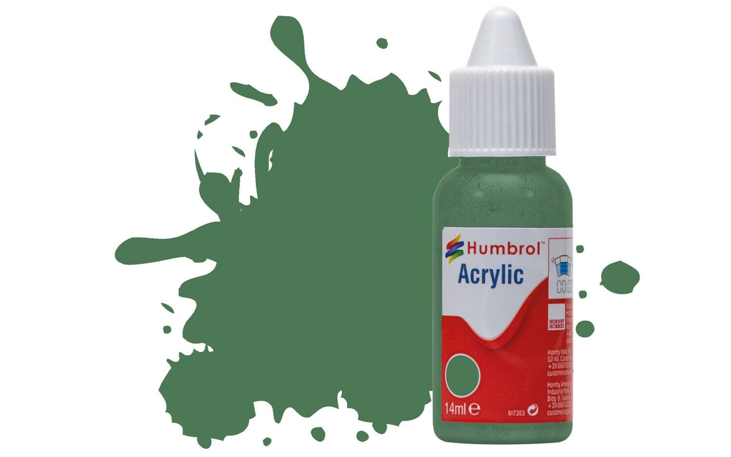 Acrylic Paint: 101 - Mid Green - Matt - (14ml)