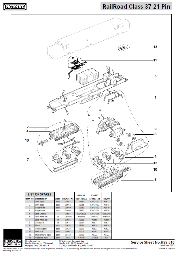 RailRoad - DRS - Class 37 - 'Carl Haviland' 37419 (DCC Sound Fitted)