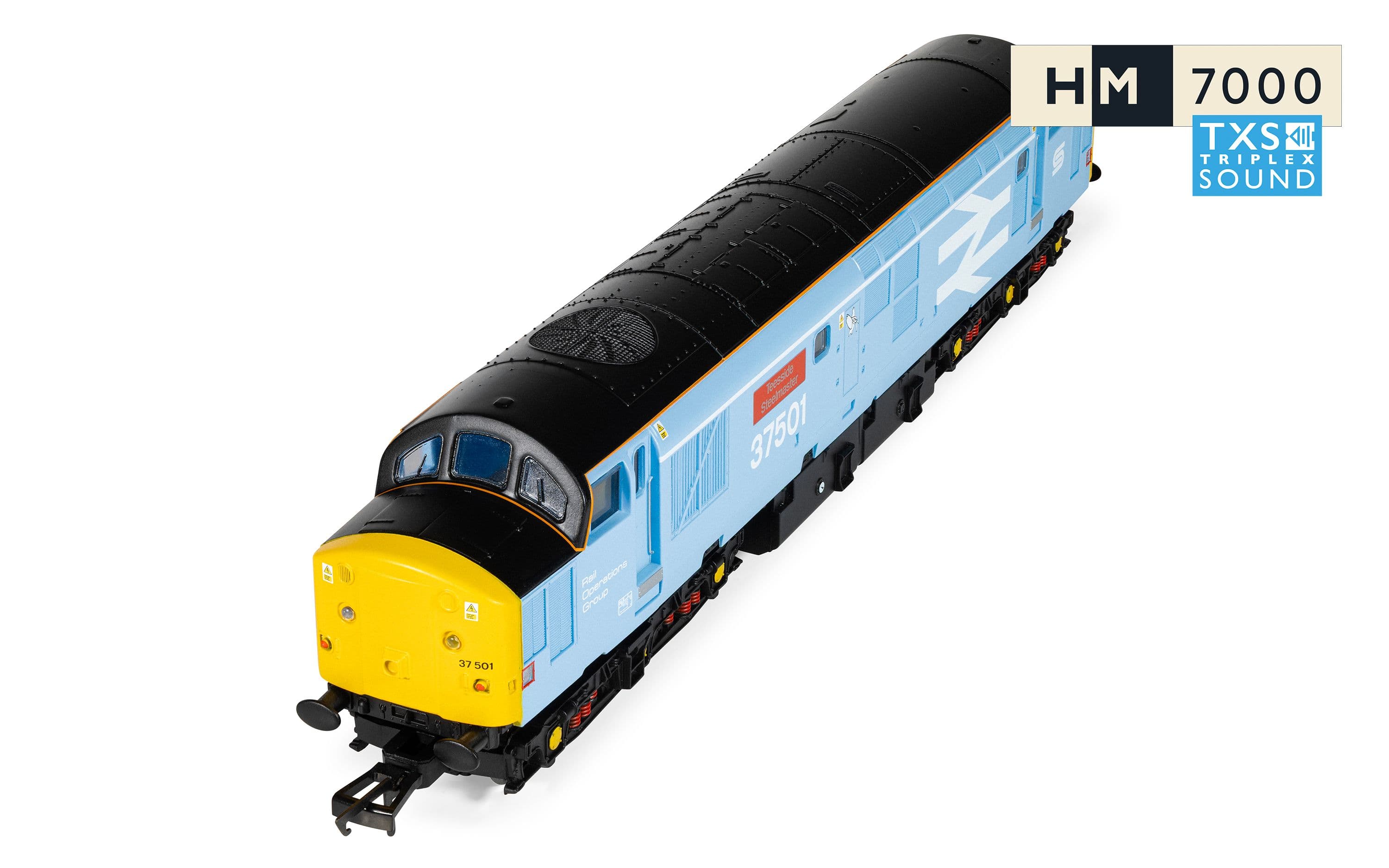 RailRoad: British Steel - Class 37 - 'Teesside Steelmaster' 37501 (DCC Sound Fitted)