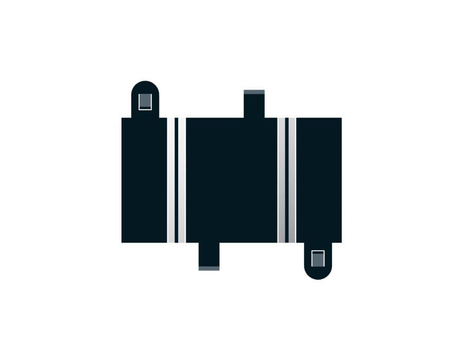 Quarter Straight 87 mm x 2