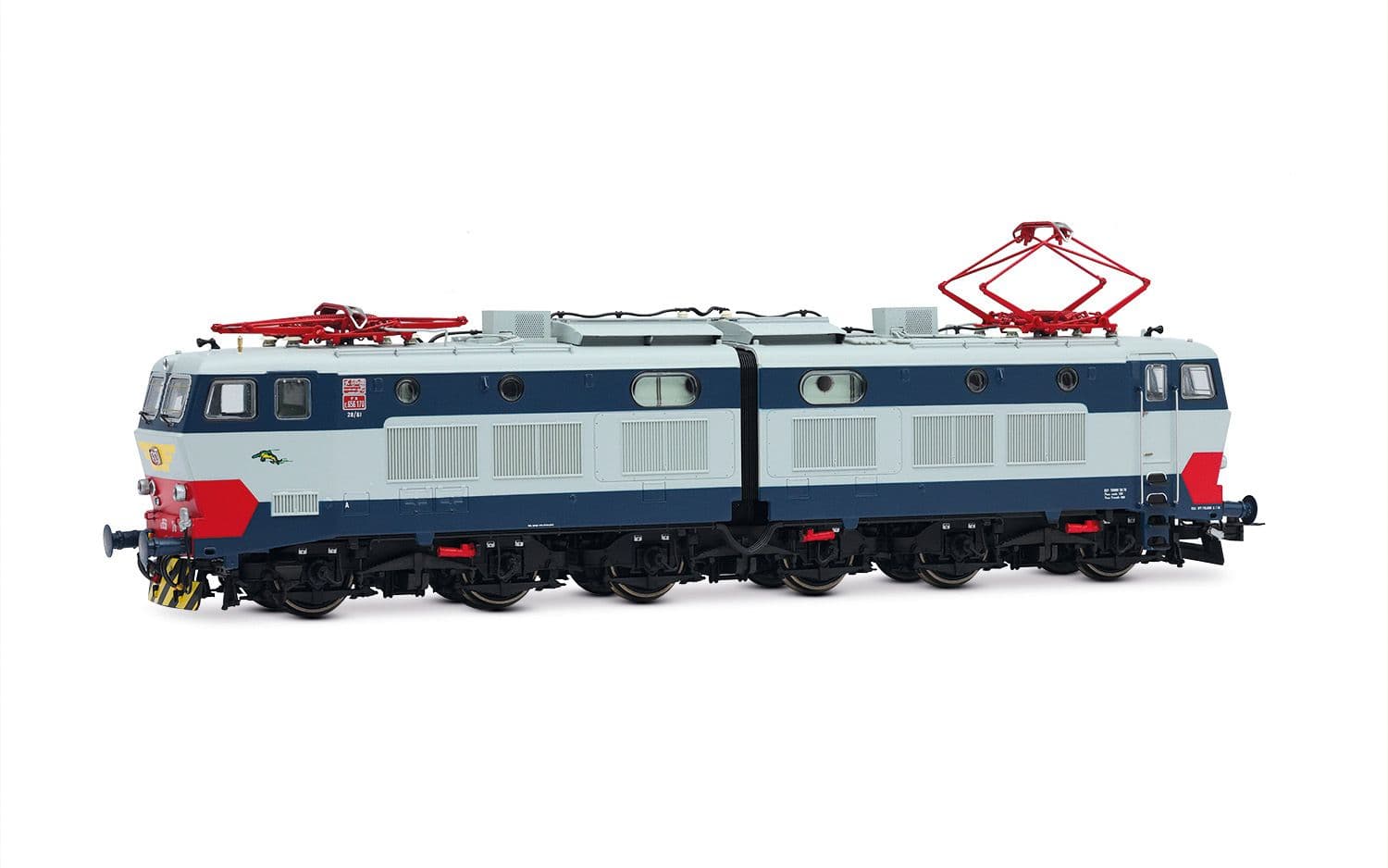 FS, schwere sechsachsige Elektrolokomotive der Reihe E.656, 4. Serie in OriginalFarbgebung, ohne Regenrinne, mit Dämpfern, Ep. V, mit DCC-Sounddecoder