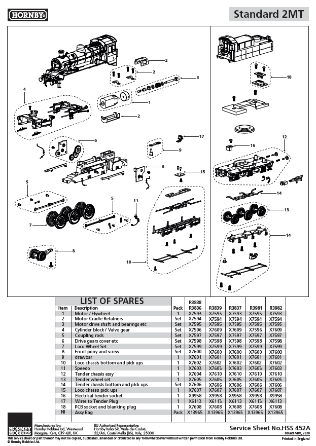 BR, Standard 2MT, 2-6-0, 78054 - Era 5