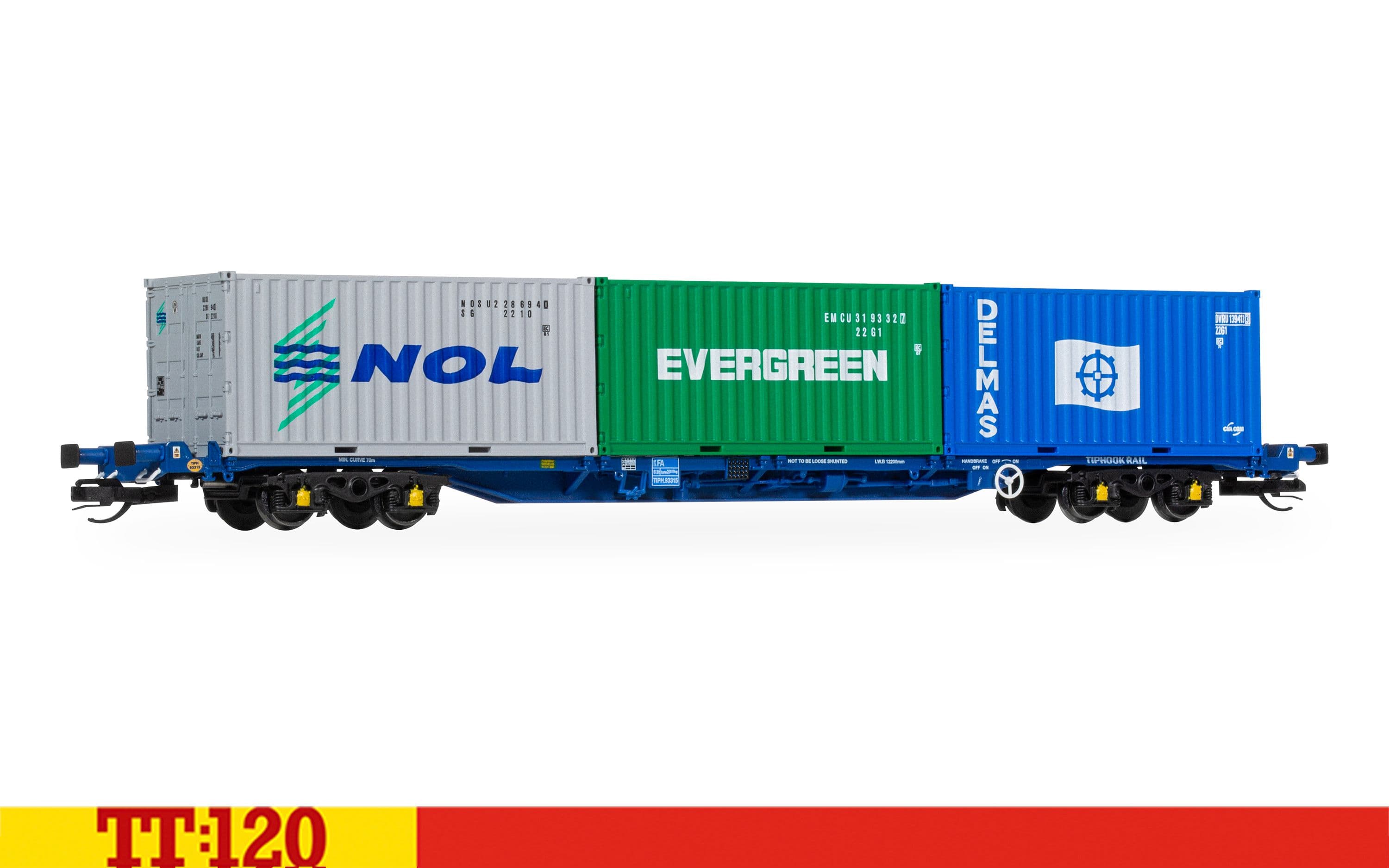 Touax KFA Container Wagon with 3x20 Containers