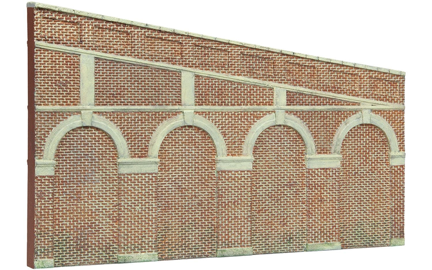 High Stepped Arched Retaining Walls x 2 (Red Brick)