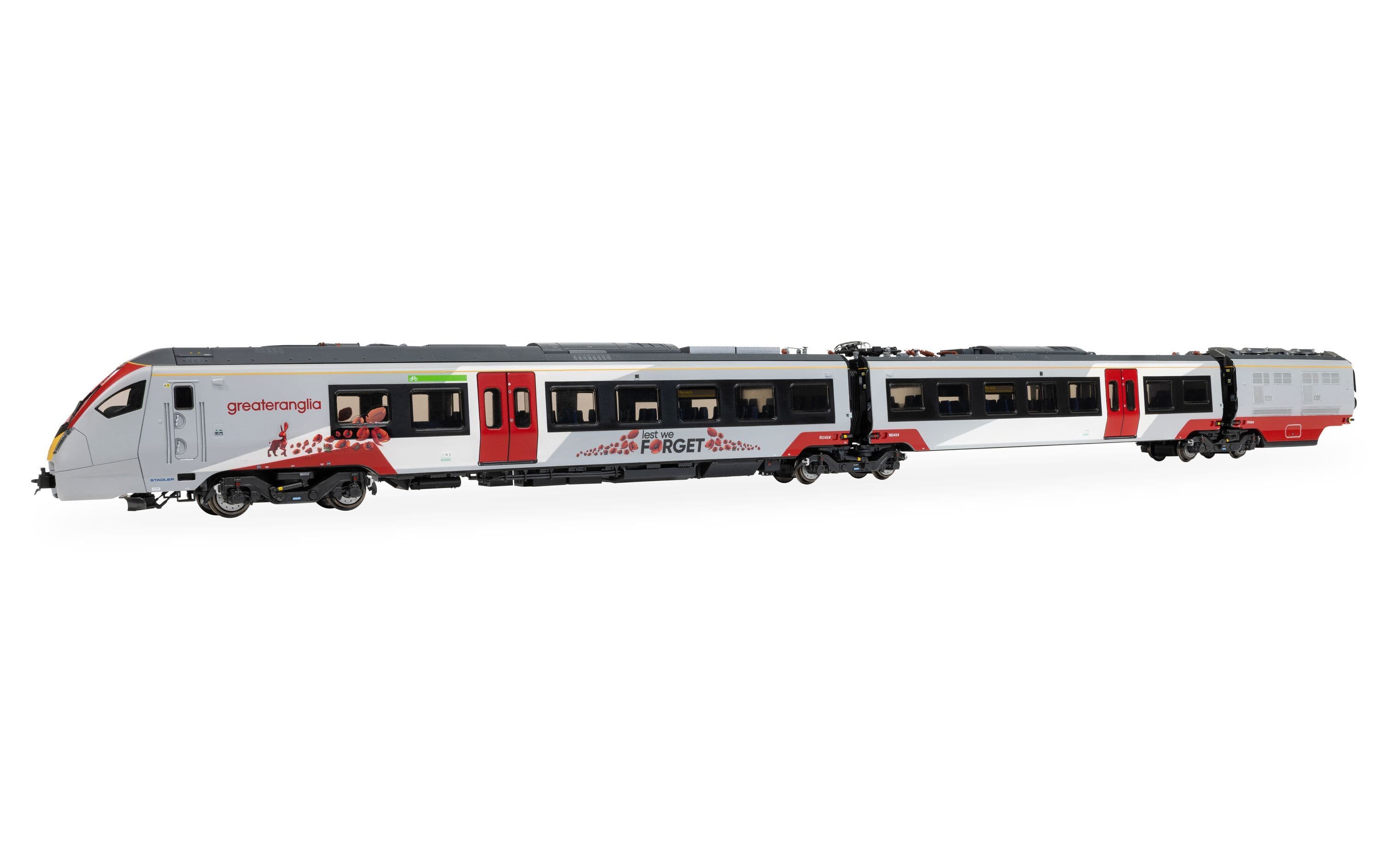 Flirt - Greater Anglia - Class 755 - 755414 'Lest We Forget' - 4 Car Train Pack