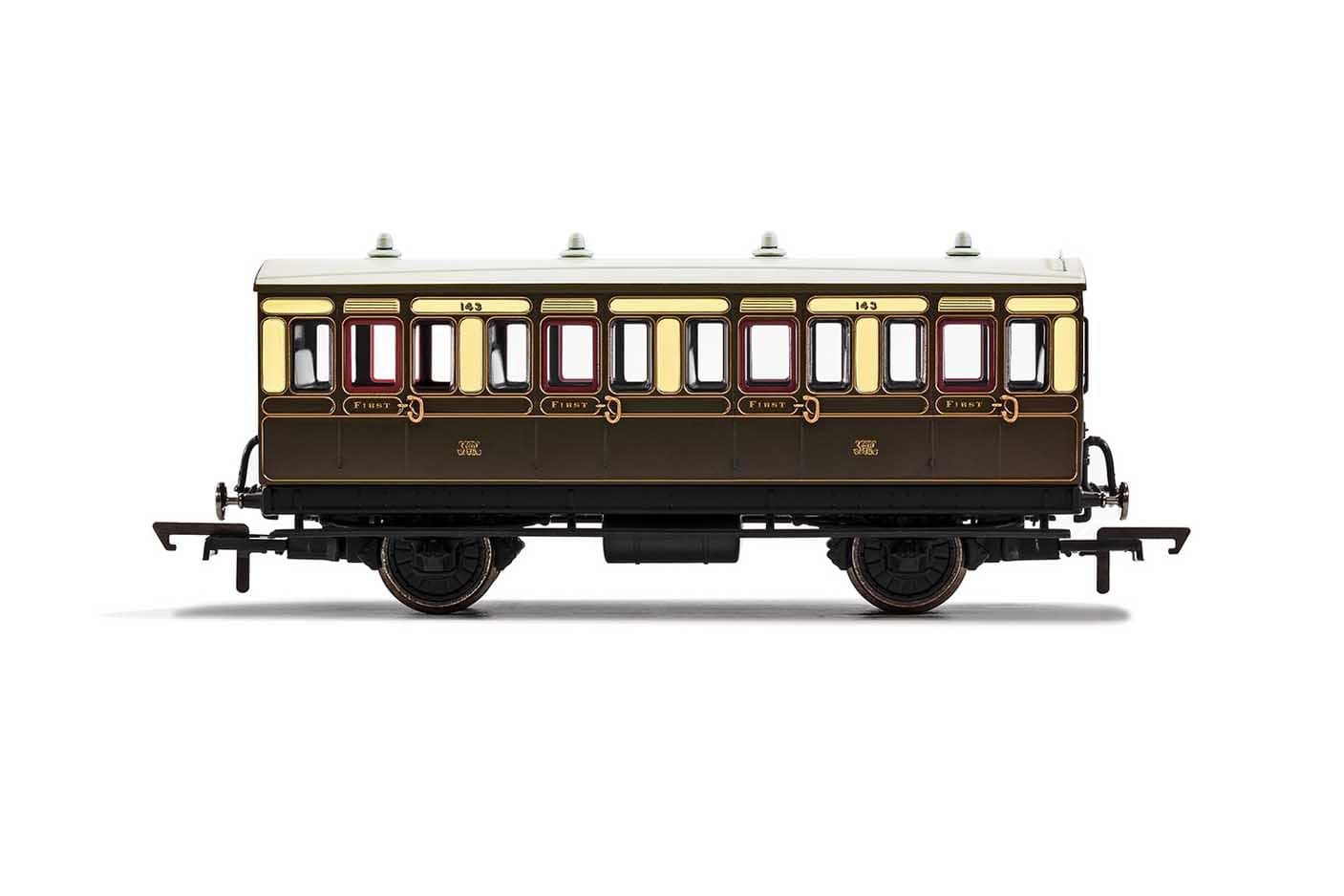 GWR, 4 Wheel Coach, 1st Class, 143 - Era 2/3