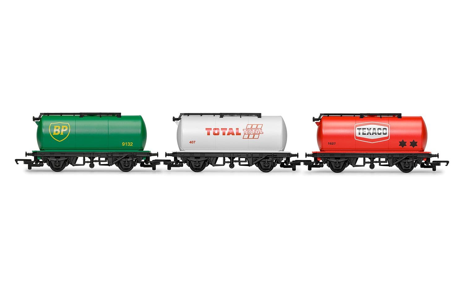 RailRoad Petrol Tankers, three pack, Various-Era 2/3
