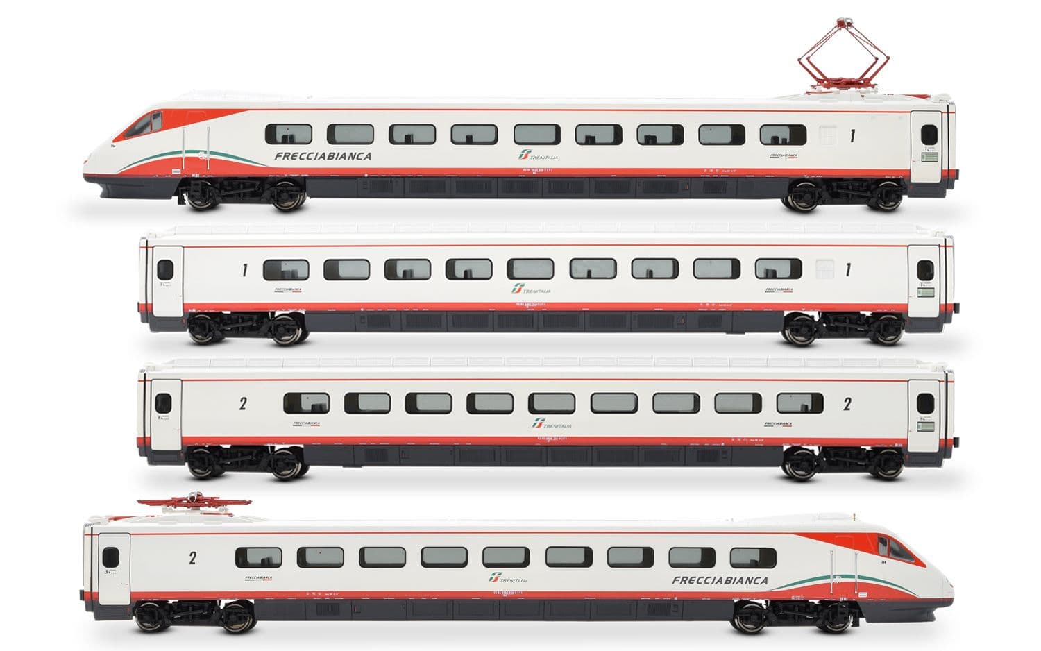 FS, set di 4 unità, treno ad alta velocità ad assetto variabile ETR 460, livrea "Frecciabianca", ep. VI